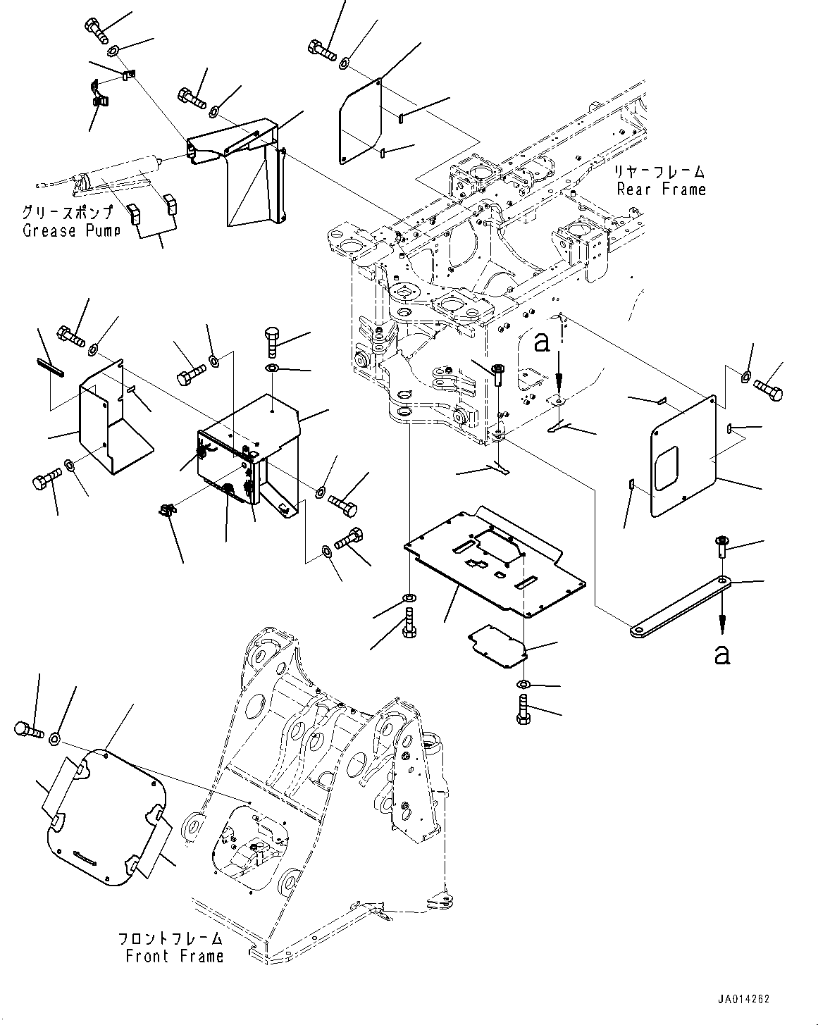 Wheel Loaders Komatsu / WA270-7 S/N 80001-UP(0000729C) / Articulate Lock Bar and Frame Cover (#80001-)(J014001 : J4190-002001)
