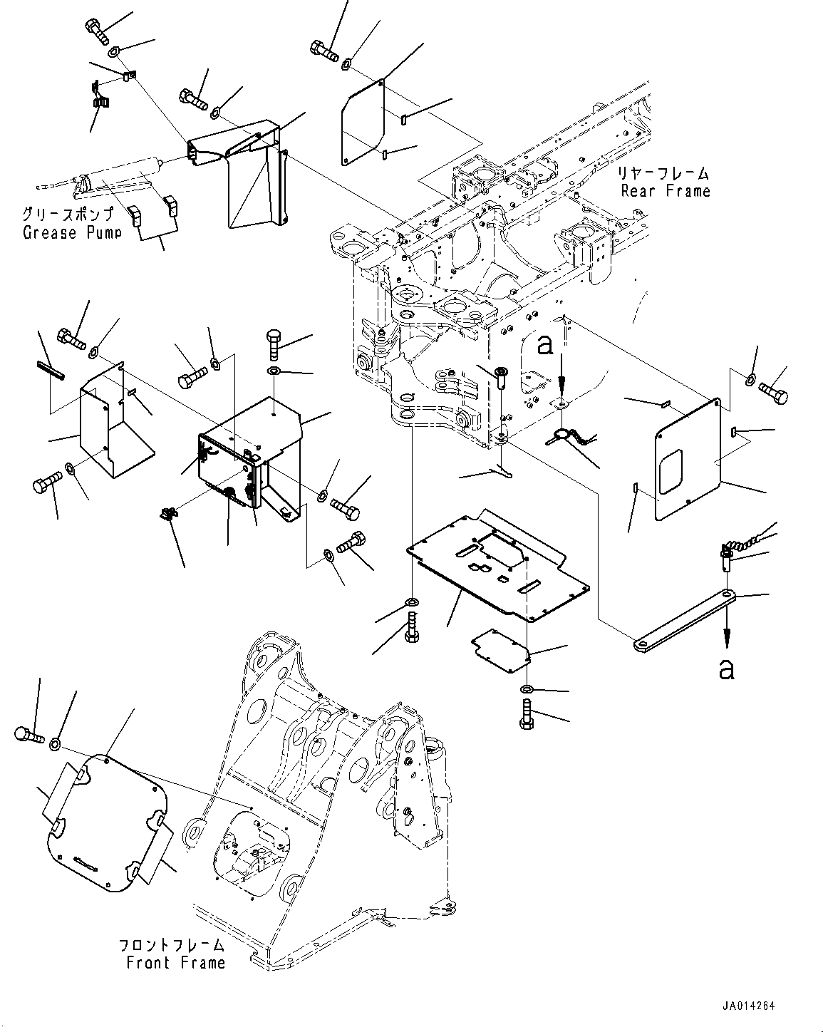 Wheel Loaders Komatsu / WA270-7 S/N 80001-UP(0000729C) / Articulate Lock Bar and Frame Cover (#80001-)(J015001 : J4190-005001)