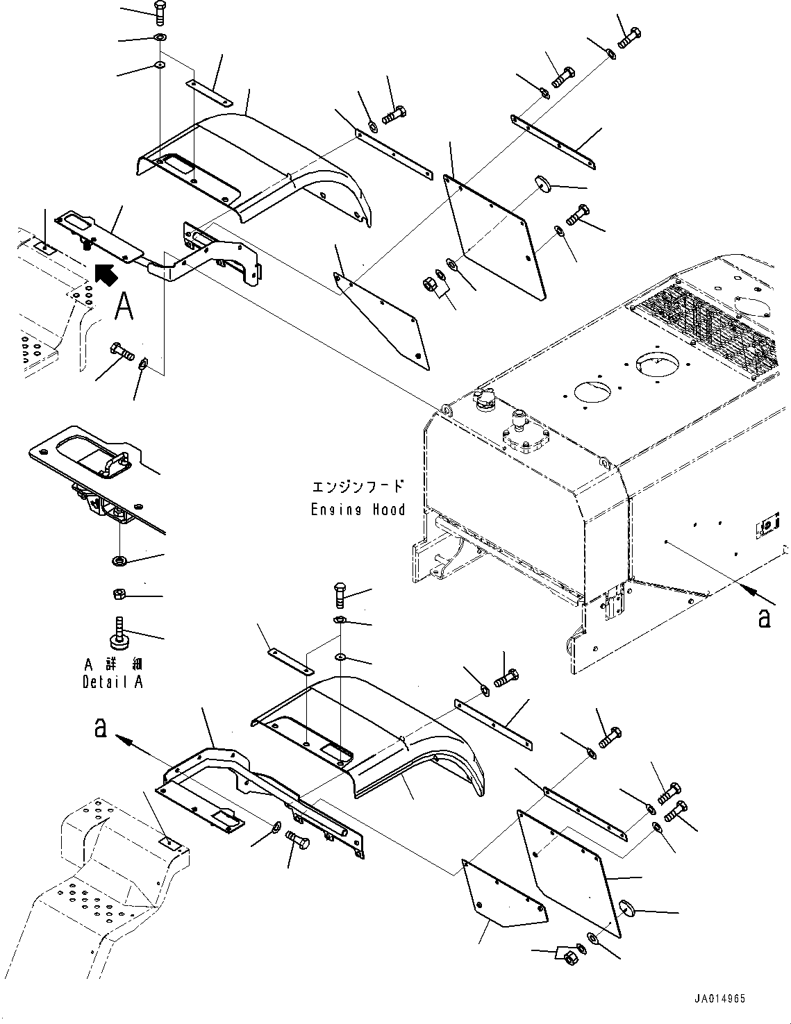 Wheel Loaders Komatsu / WA270-7 S/N 80001-UP(0000729C) / Rear Fender, Fender and Bracket (#80494-)(M013004 : M4200-005003A)