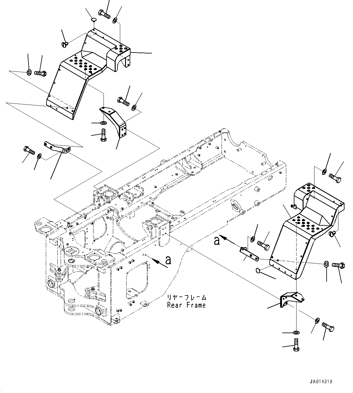 Wheel Loaders Komatsu / WA270-7 S/N 80001-UP(0000729C) / Rear Fender (#80001-)(M014001 : M4200-004001)