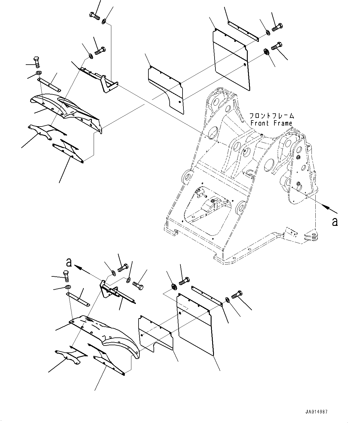 Wheel Loaders Komatsu / WA270-7 S/N 80001-UP(0000729C) / Front Fender (#81583-)(M017001 : M4210-008001)