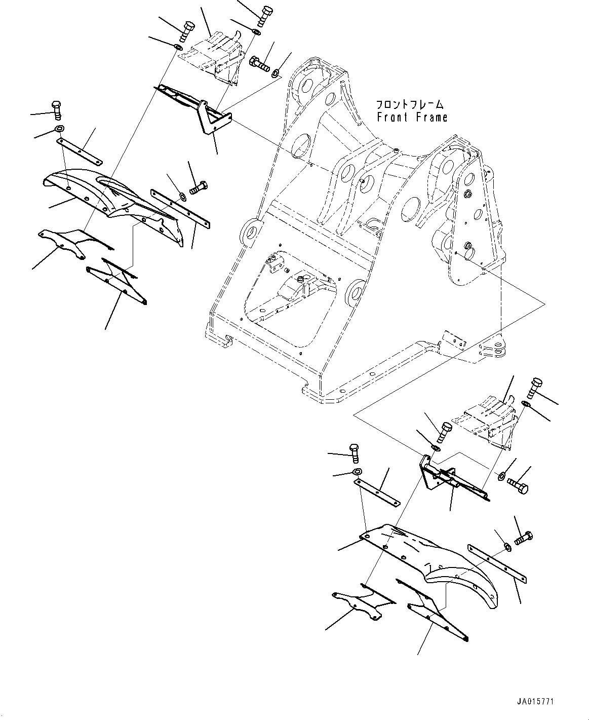Wheel Loaders Komatsu / WA270-7 S/N 80001-UP(0000729C) / Front Fender (#80001-)(M018001 : M4210-004001)