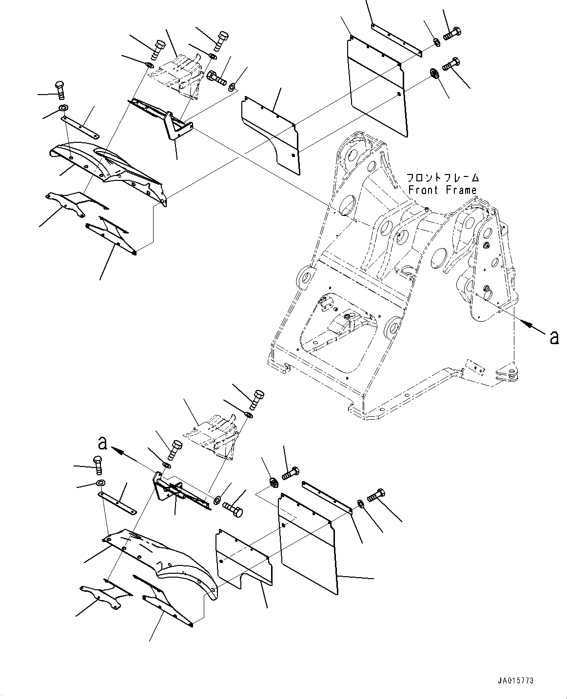 Wheel Loaders Komatsu / WA270-7 S/N 80001-UP(0000729C) / Front Fender (#80001-81582)(M019001 : M4210-005001)