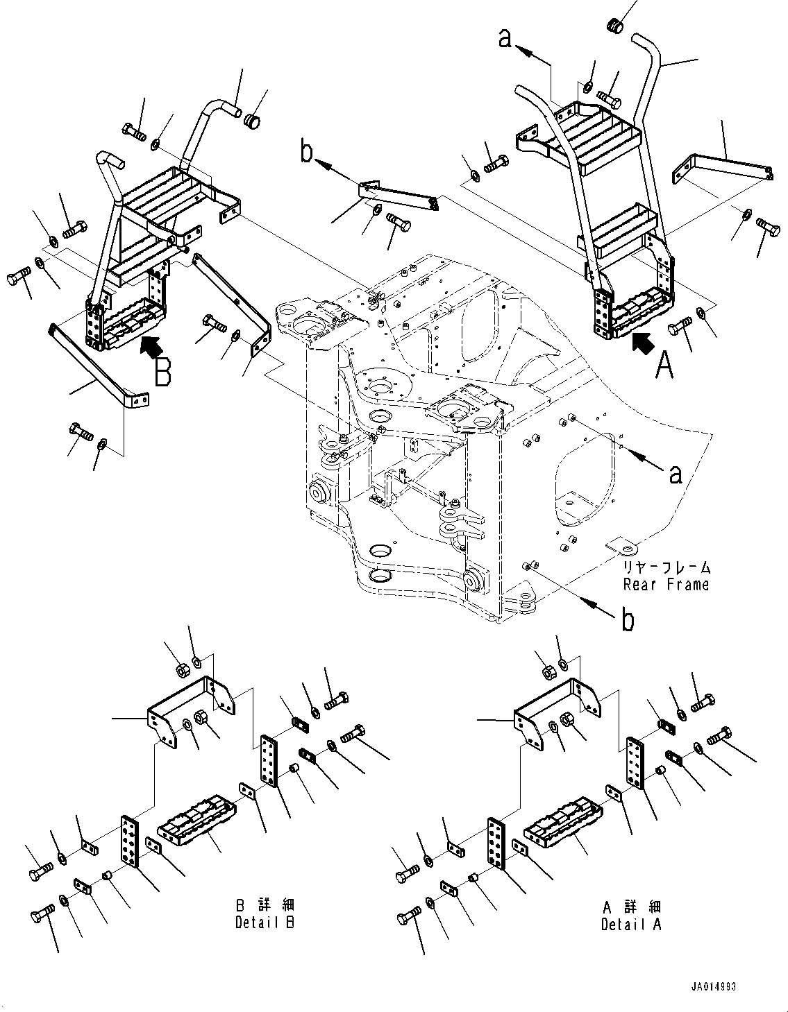 Wheel Loaders Komatsu / WA270-7 S/N 80001-UP(0000729C) / Ladder (#80001-)(M022001 : M4310-001001)