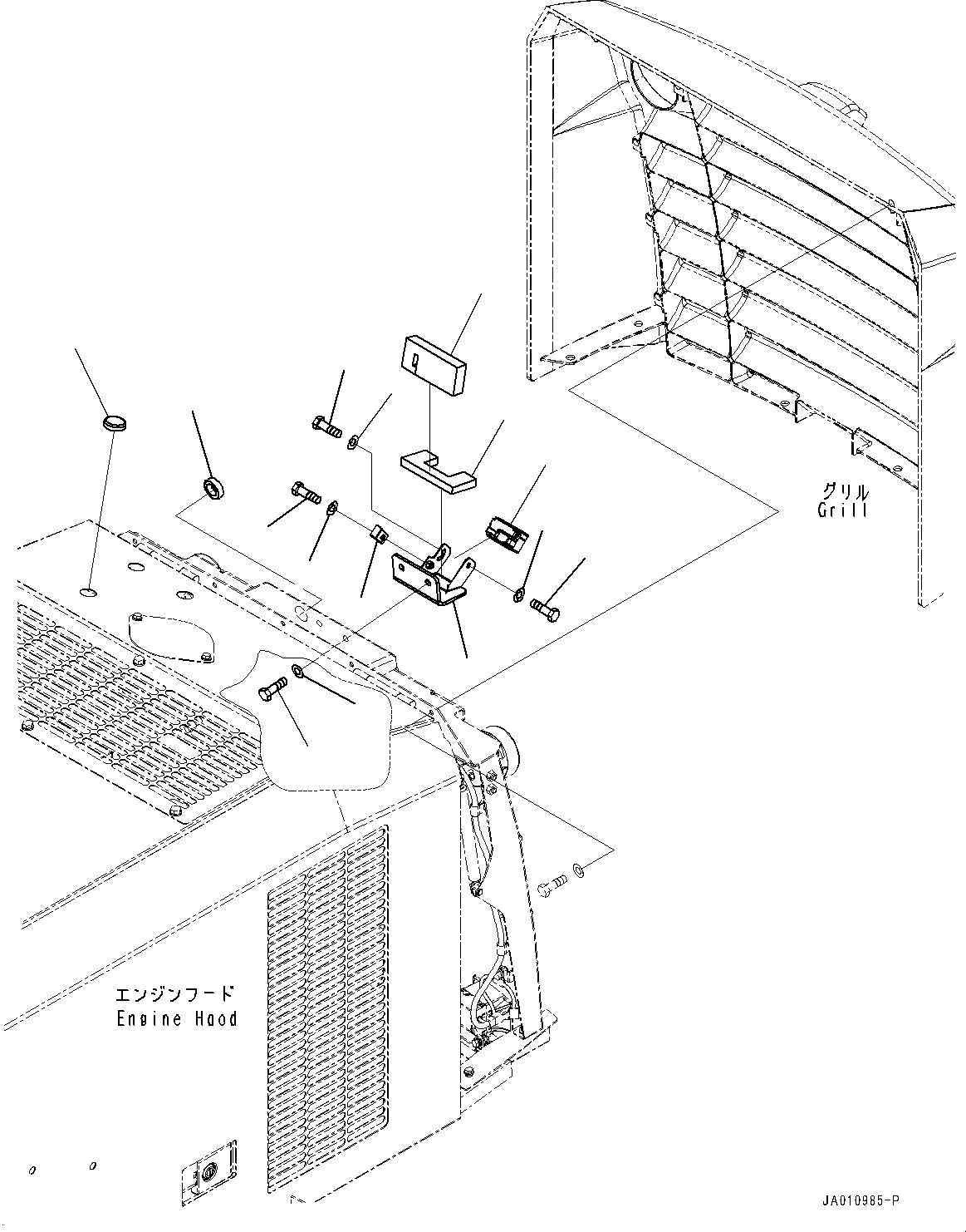 Wheel Loaders Komatsu / WA270-7 S/N 80001-UP(0000729C) / Handrail and Rearview Camera, Rearview Camera (#80001-)(M023002 : M4410-002002)