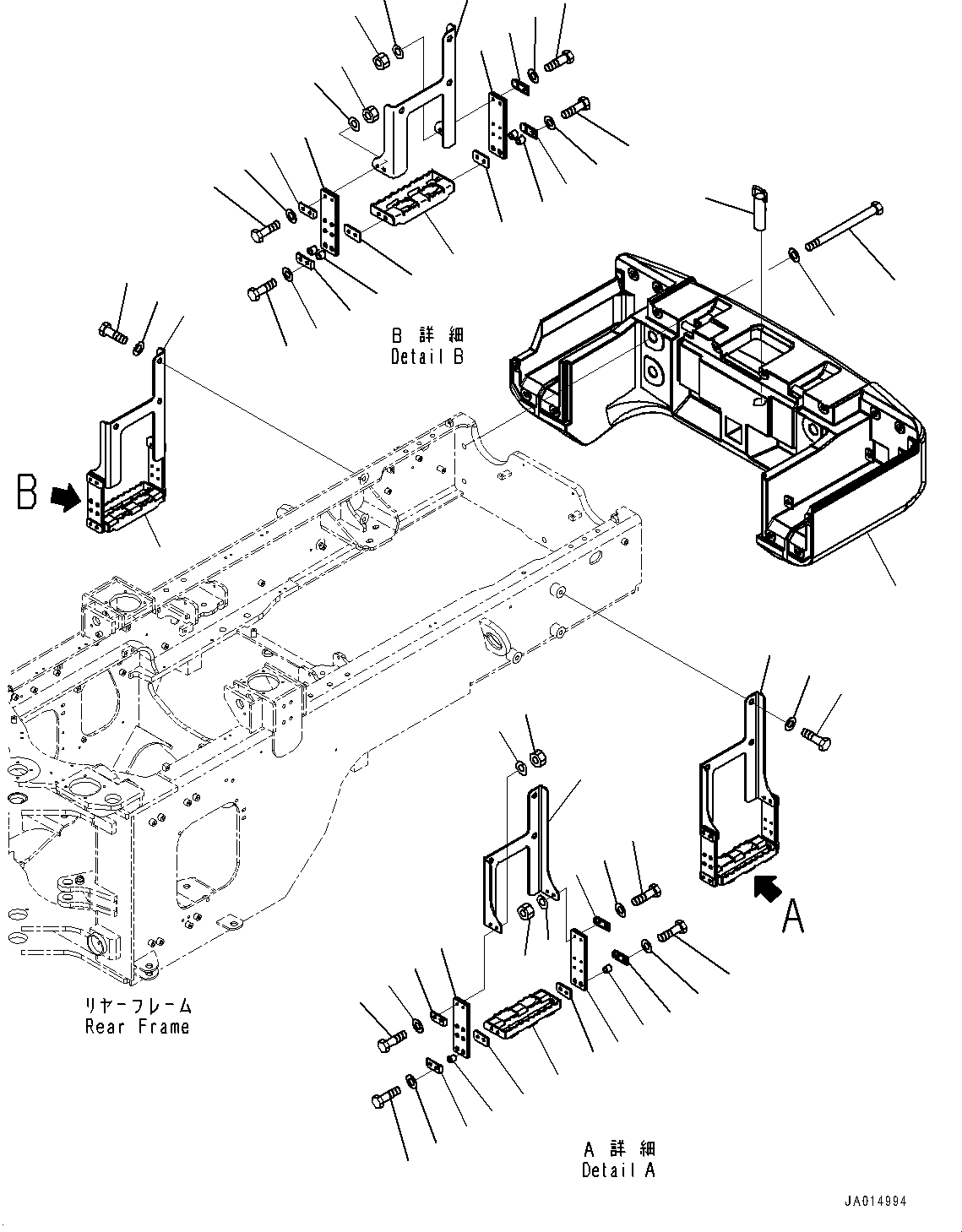 Wheel Loaders Komatsu / WA270-7 S/N 80001-UP(0000729C) / Counterweight (#80001-)(M025001 : M4510-001001)