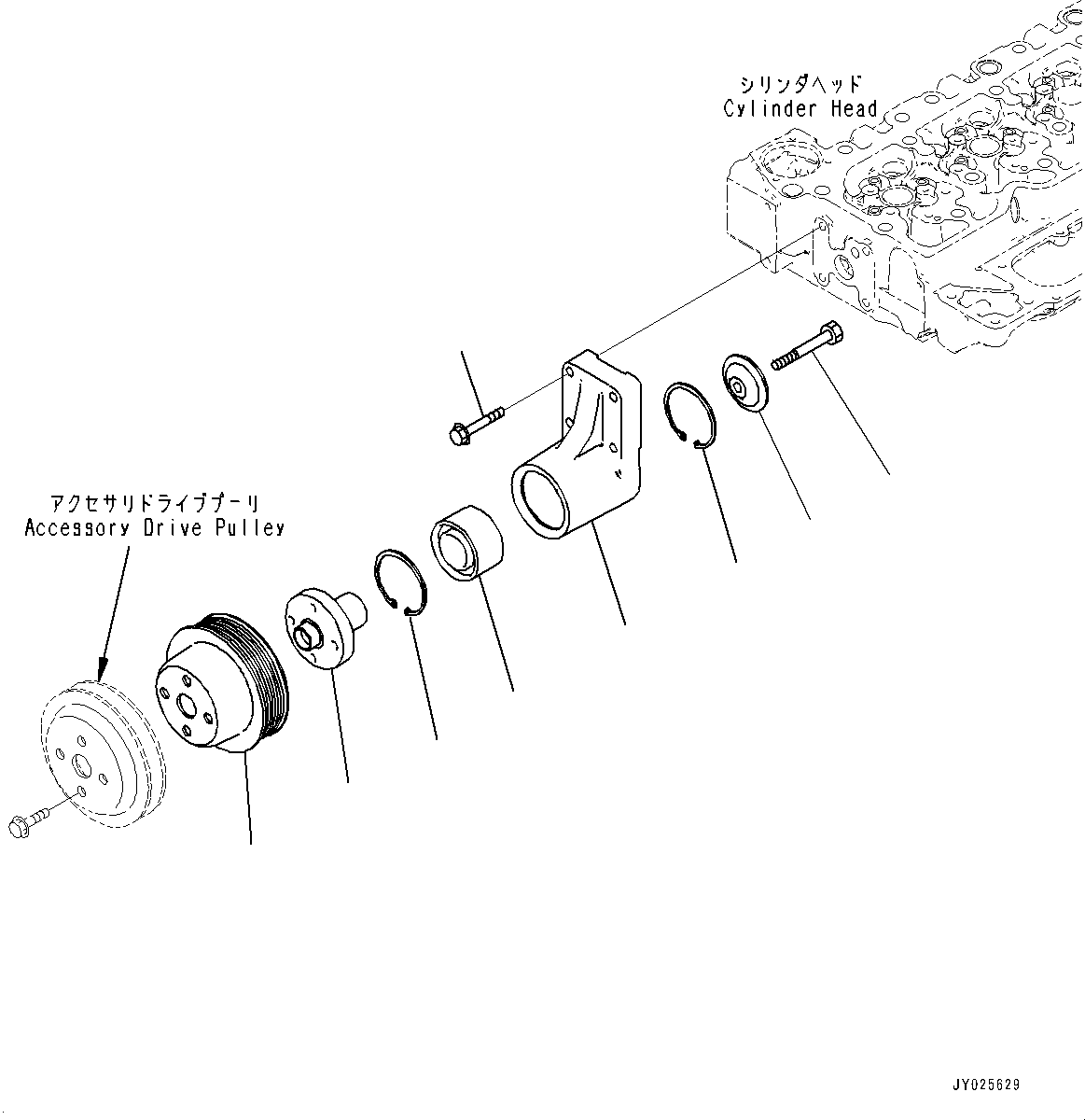 Engines Komatsu / SAA6D107E-2G S/N 26601326-UP (For WA270-7)(0000731C) / Cooling Fan Drive (#26601326-)(E001001 : AFA10-001001)