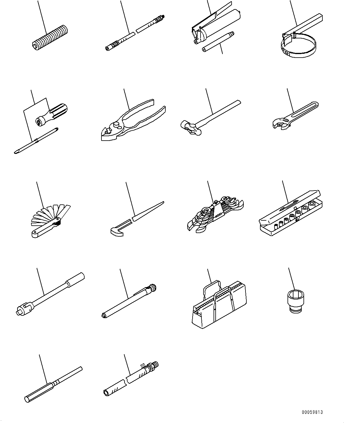 Dump Trucks Komatsu / HD465-7R S/N 16132-UP (-40 deg C Spec.)(0000734C) / General Tool Set (#15918-)(V003001 : V0300-004001)