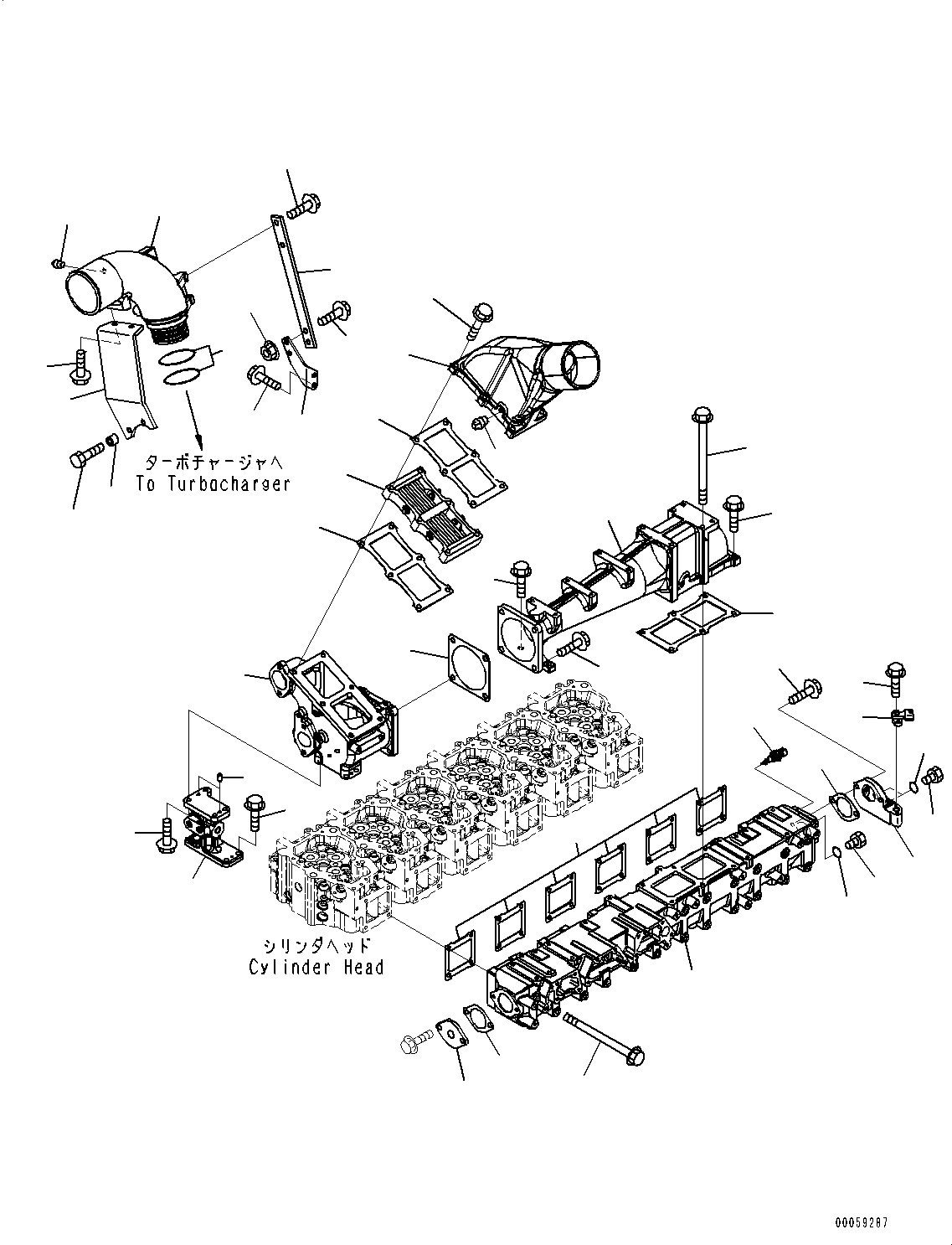 Engines Komatsu / SAA6D140E-5RF S/N 632068-UP (For PC800-8R1/PC800LC-8R1/PC800SE-8R1/PC850-8R1/PC850SE-8R1)(0000735C) / Air Intake Manifold (#632068-)(A004001 : A1310-001001)