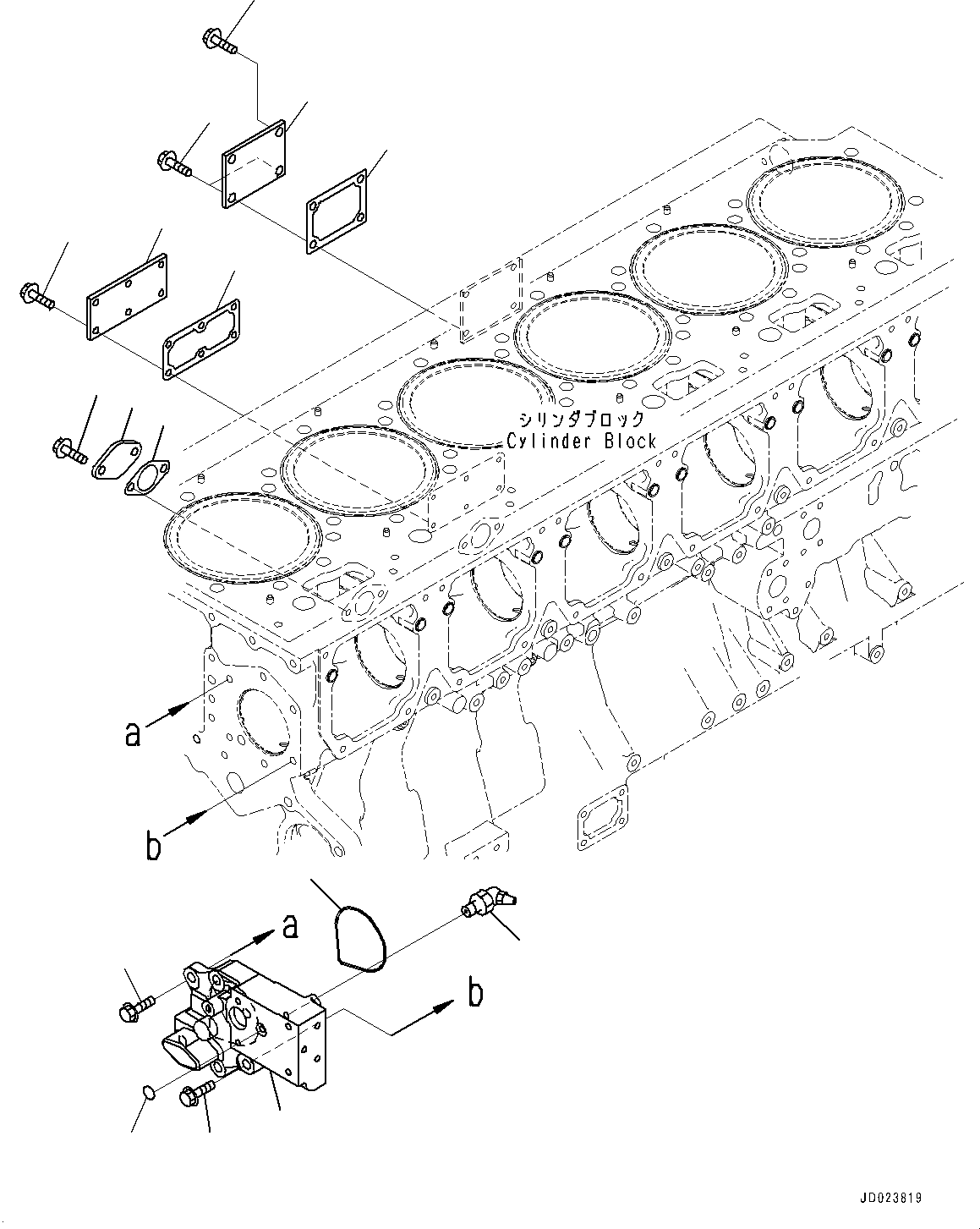 Engines Komatsu / SAA6D170E-5BR S/N 613013-UP (For HD465-7R)(0000736C) / Cylinder Block Accessory, Blind Parts (#610861-)(B016001 : A2011-001001)