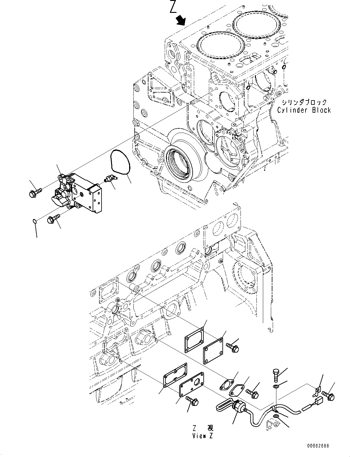 Engines Komatsu / SAA6D170E-5BR S/N 613013-UP (For HD465-7R)(0000736C) / Cylinder Block Accessory, Blind Parts (#610861-)(B018001 : A2011-003001)