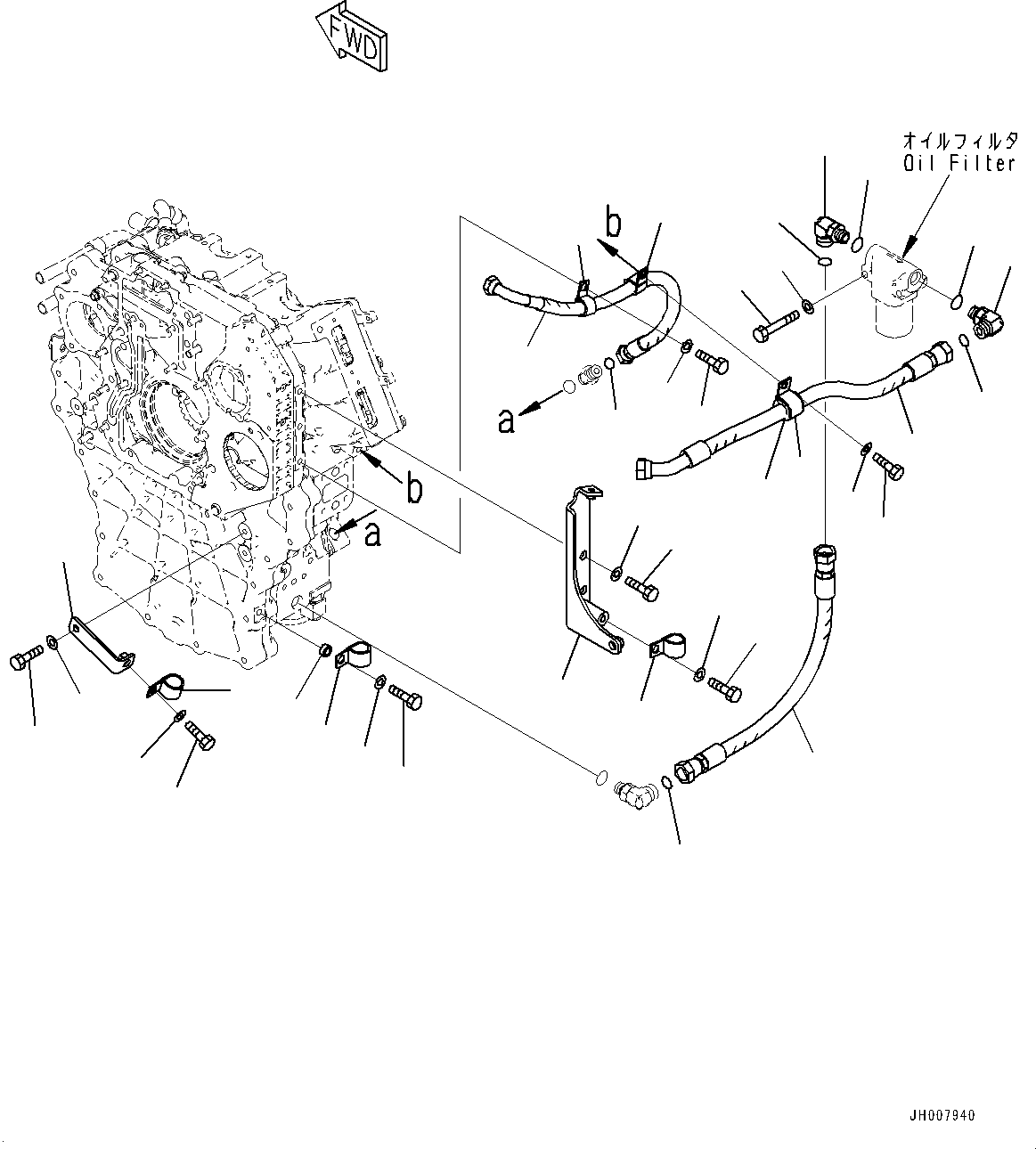 Excavators Komatsu / HB215LC-1M0 S/N 10001-UP(0000740C) / Engine Related Parts, Oil Filter (#10001-10023)(B001006 : B0000-011006)