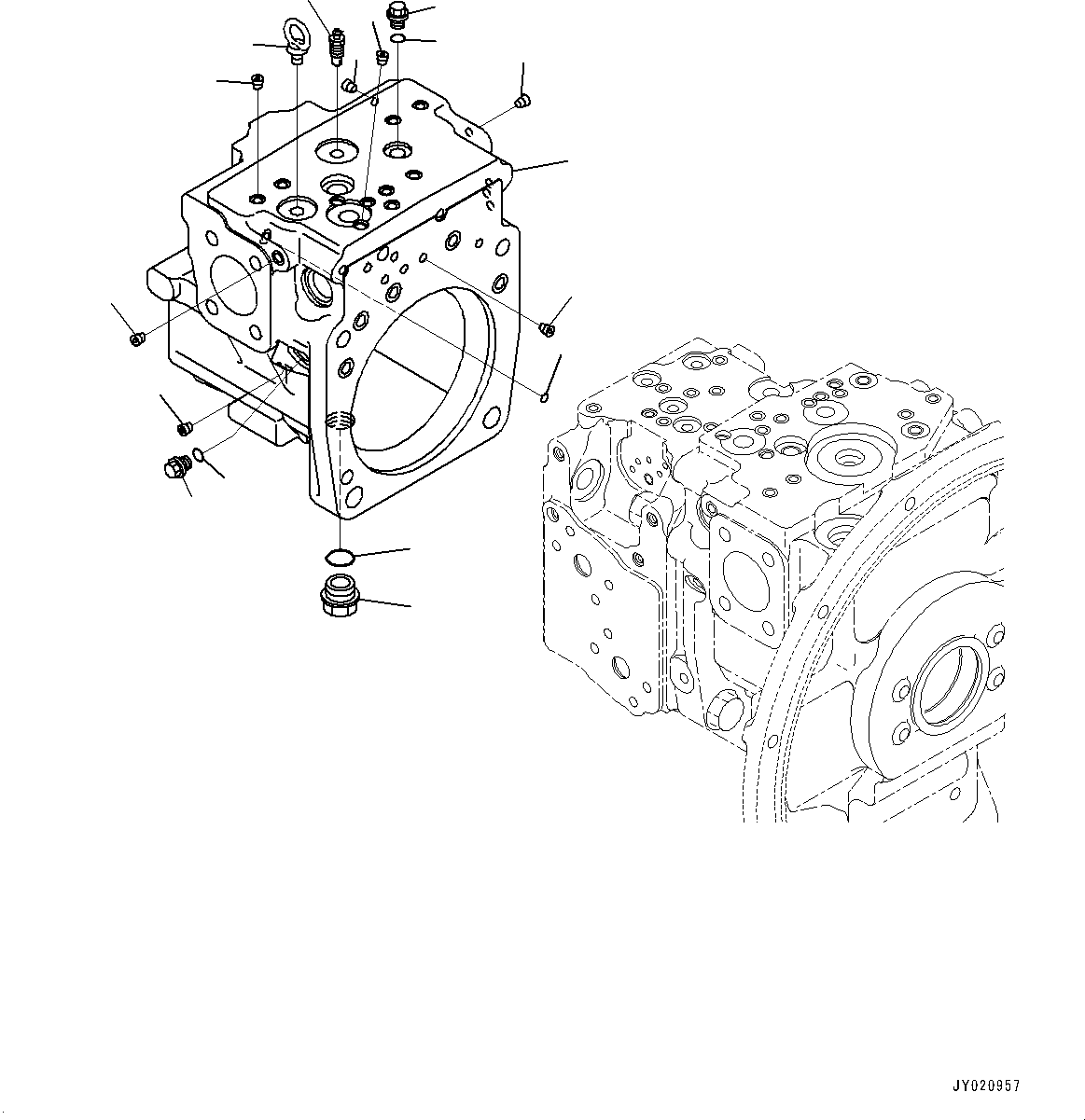 Excavators Komatsu / HB215LC-1M0 S/N 10001-UP(0000740C) / Engine Related Parts, Pump Related Parts (3/3) (#10024-)(B002007 : B0000-014007)