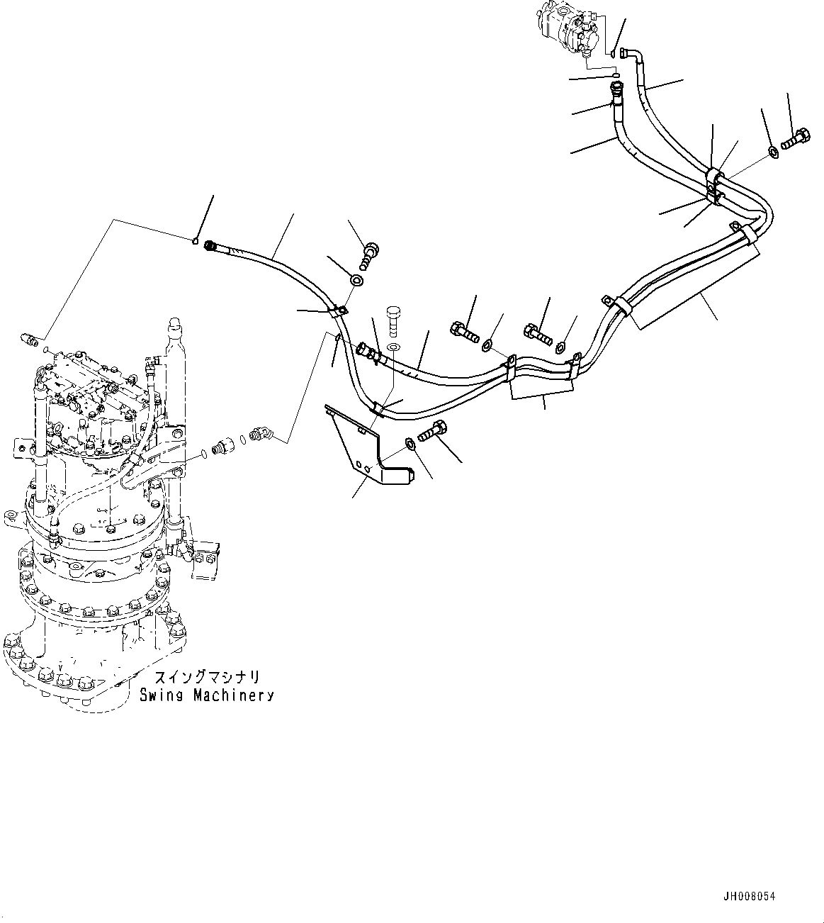 Excavators Komatsu / HB215LC-1M0 S/N 10001-UP(0000740C) / Air Intake Connector, Inner Parts, Air Cleaner (#10001-)(B006001 : B0200-003001)