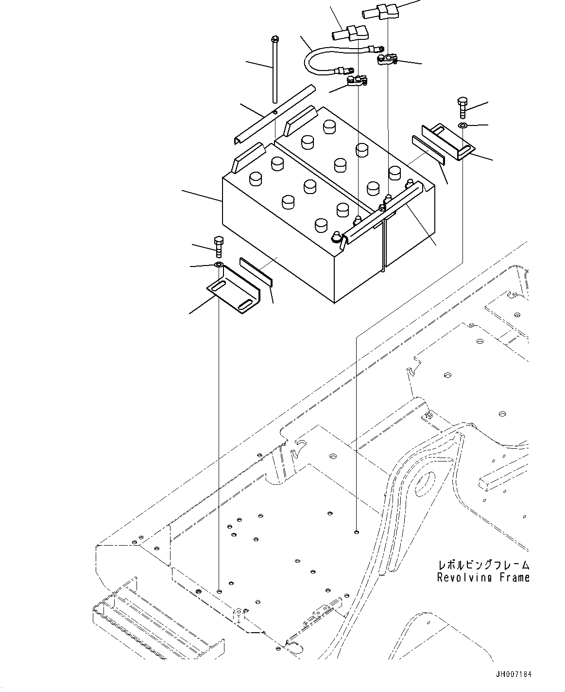Excavators Komatsu / HB215LC-1M0 S/N 10001-UP(0000740C) / Battery (#10001-)(E001001 : E0100-004001)