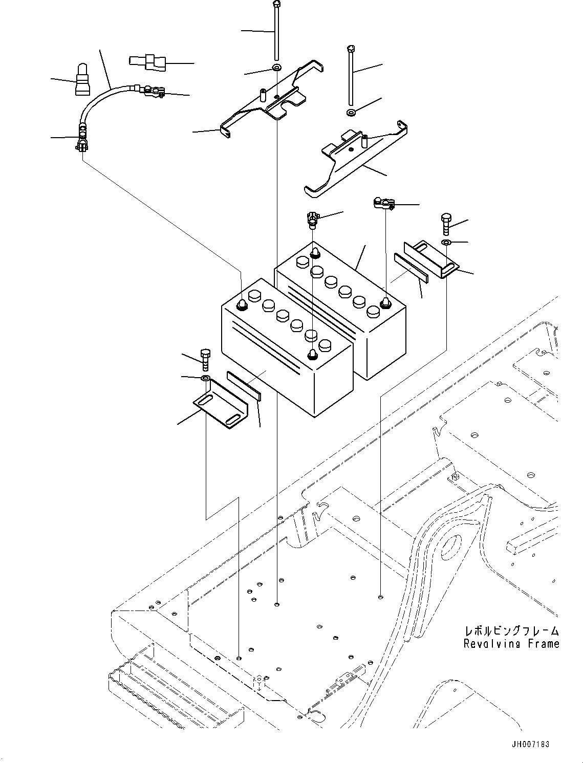 Excavators Komatsu / HB215LC-1M0 S/N 10001-UP(0000740C) / Battery (#10001-)(E002001 : E0100-003001)