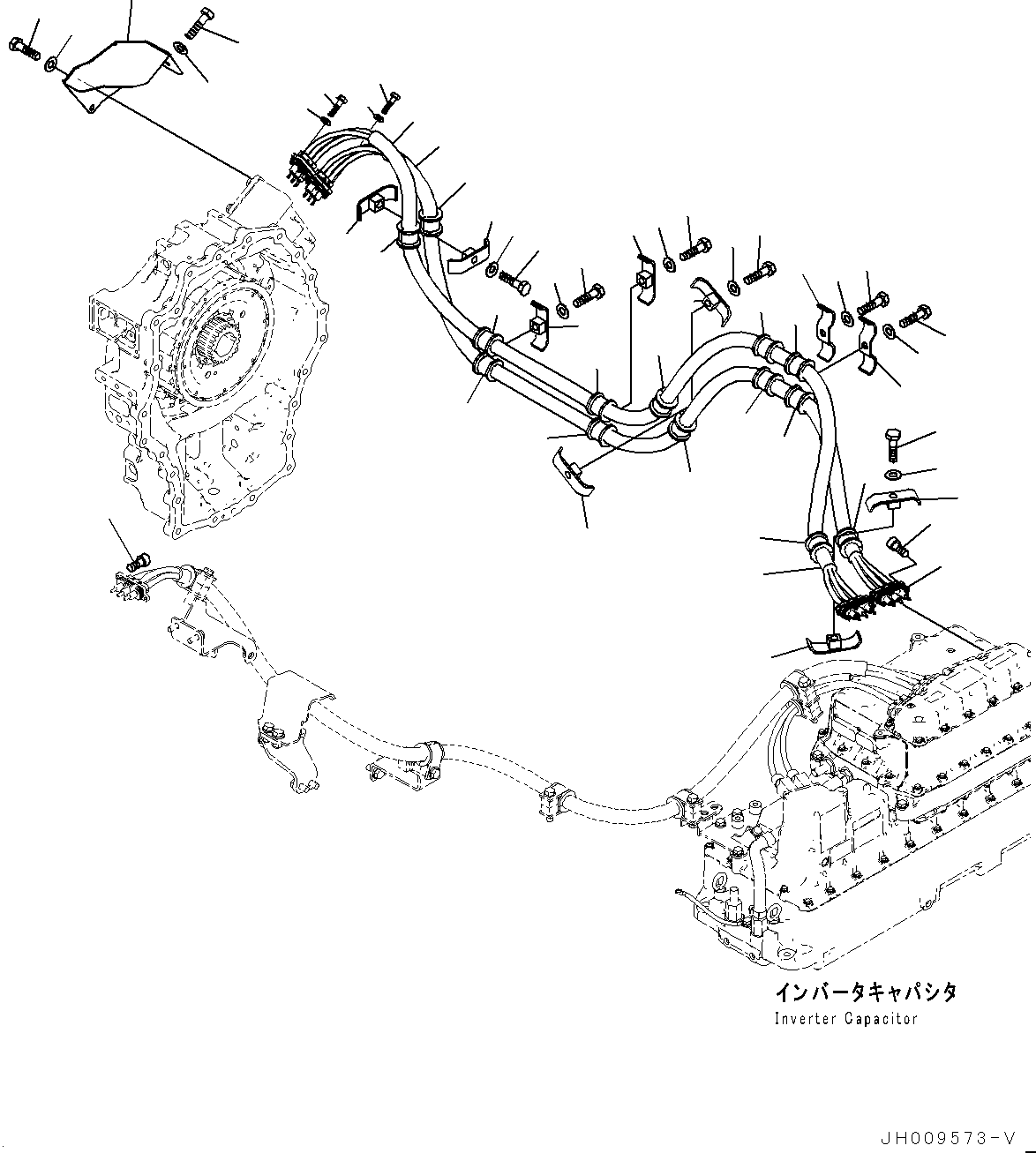 Excavators Komatsu / HB215LC-1M0 S/N 10001-UP(0000740C) / Electric Wiring Harness, Power Cable (1/2) (#10001-)(E003006 : E0200-005005)