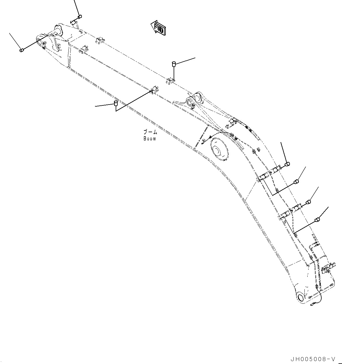 Excavators Komatsu / HB215LC-1M0 S/N 10001-UP(0000740C) / Boom, Attachment Plug (#10001-)(T002005 : T1110-041005)