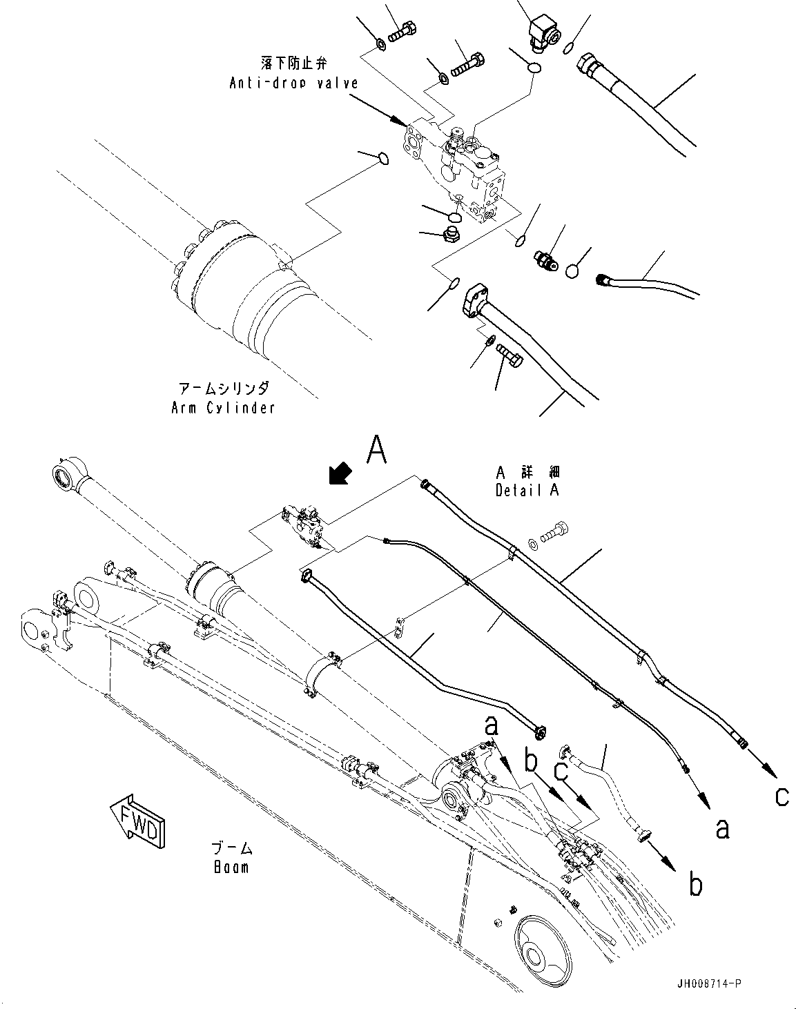 Excavators Komatsu / HB215LC-1M0 S/N 10001-UP(0000740C) / Boom, Arm Anti-drop Valve Mounting (#10004-)(T005009 : T1110-043009)