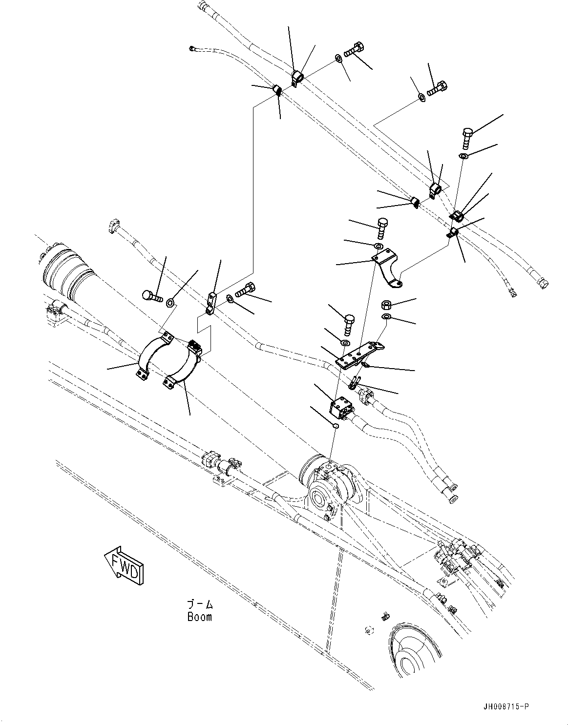 Excavators Komatsu / HB215LC-1M0 S/N 10001-UP(0000740C) / Boom, Arm Anti-drop Valve Piping (#10004-)(T005010 : T1110-043010)