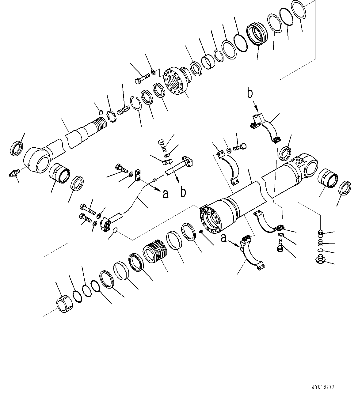 Excavators Komatsu / HB215LC-1M0 S/N 10001-UP(0000740C) / Arm Cylinder (#10001-)(T011001 : T1140-010001)