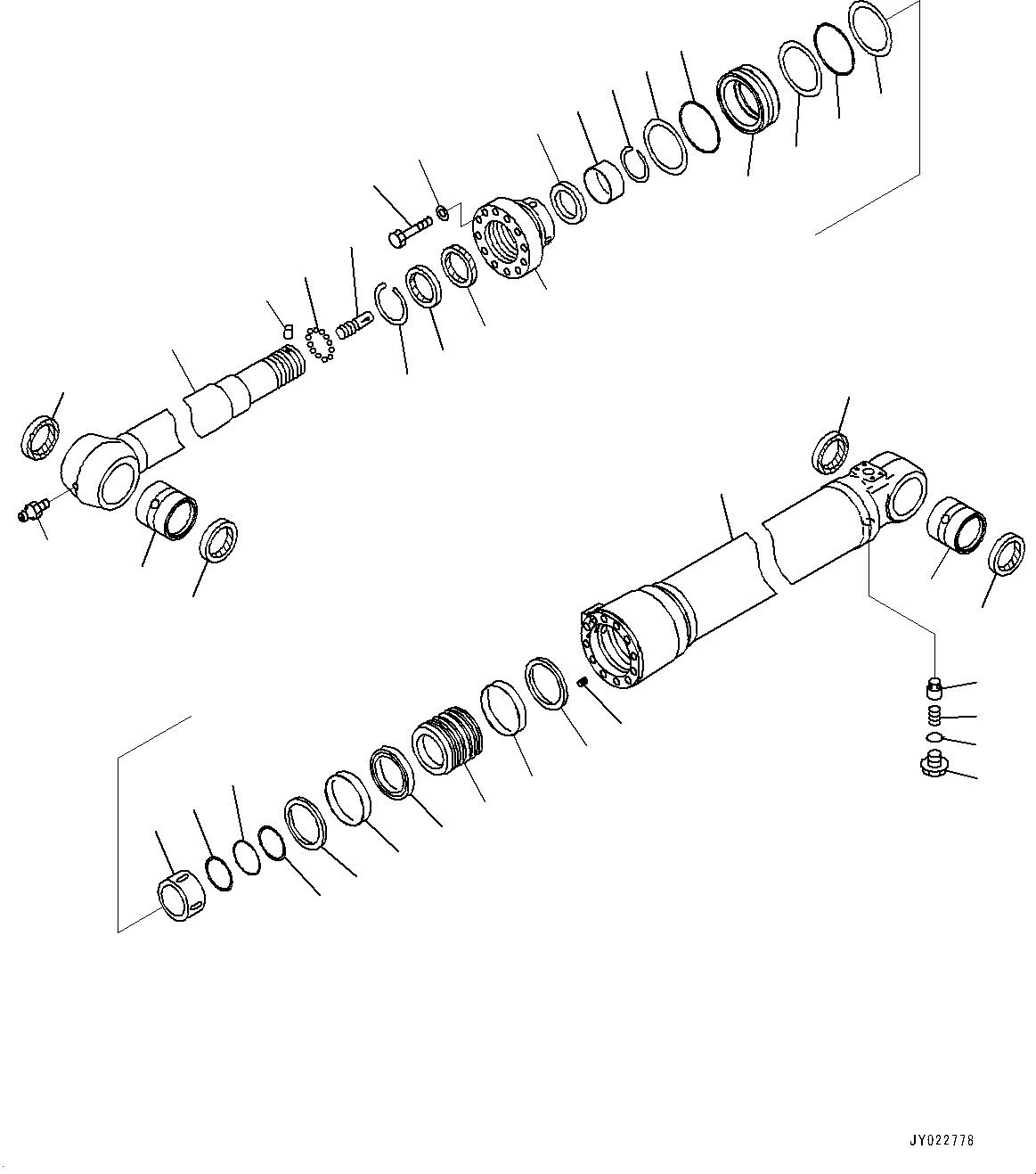 Excavators Komatsu / HB215LC-1M0 S/N 10001-UP(0000740C) / Arm Cylinder (#10001-)(T013001 : T1140-011001)