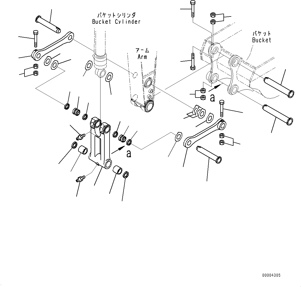 Excavators Komatsu / HB215LC-1M0 S/N 10001-UP(0000740C) / Arm, Bucket Link (#10001-)(T017003 : T1200-052003)