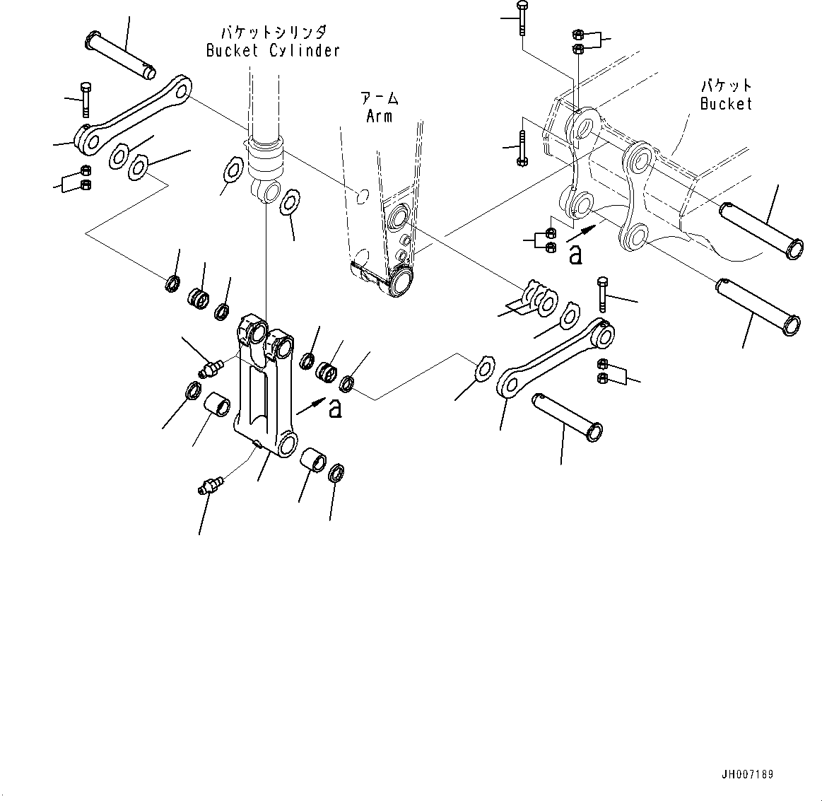 Excavators Komatsu / HB215LC-1M0 S/N 10001-UP(0000740C) / Arm, Bucket Link (#10001-)(T015003 : T1200-055003)