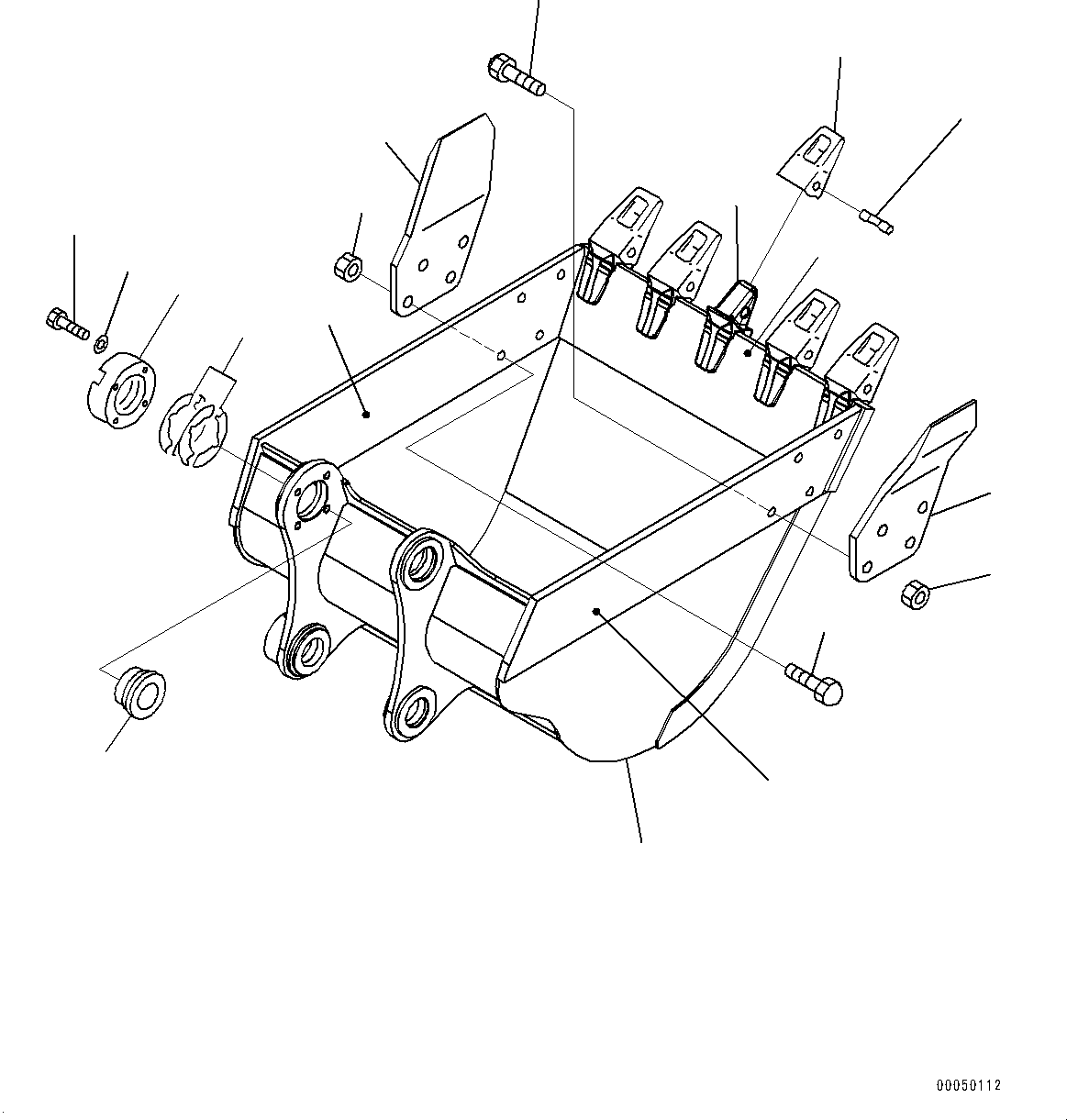 Excavators Komatsu / HB215LC-1M0 S/N 10001-UP(0000740C) / Bucket (#10001-)(T021001 : T1510-013001)