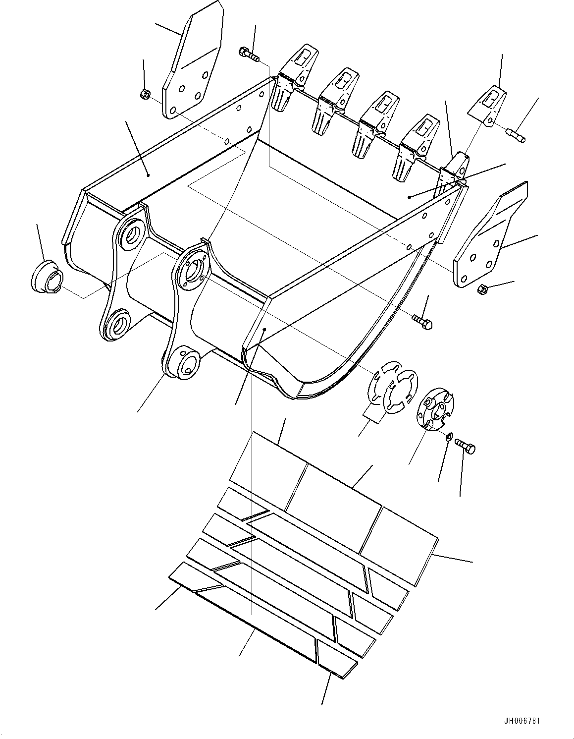 Excavators Komatsu / HB215LC-1M0 S/N 10001-UP(0000740C) / Me Bucket (#10001-)(T024001 : T1510-047001)
