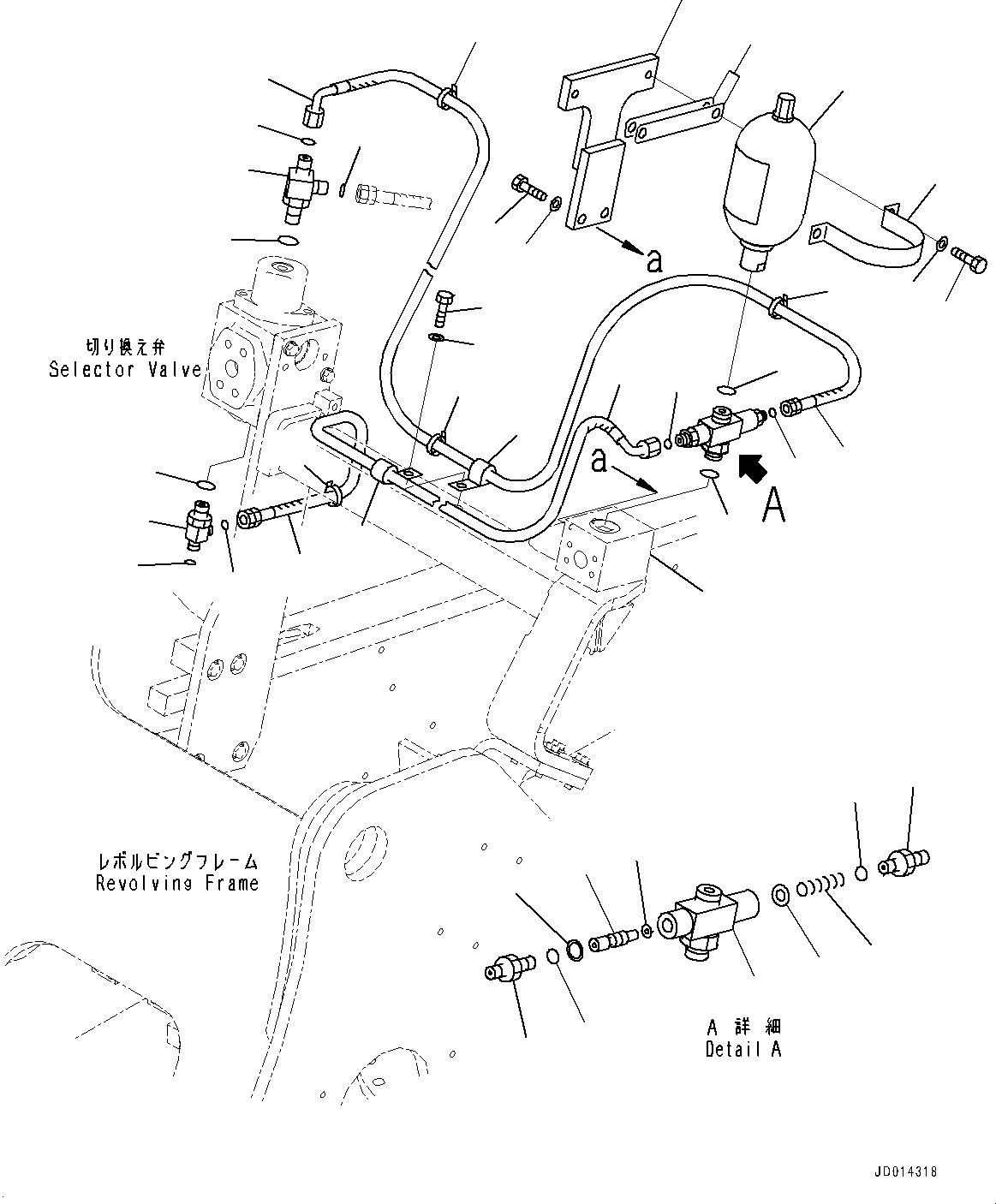 Excavators Komatsu / HB215LC-1M0 S/N 10001-UP(0000740C) / Breaker Adapter, Accumulator Related Parts (#10001-)(T029001 : T1920-005001)
