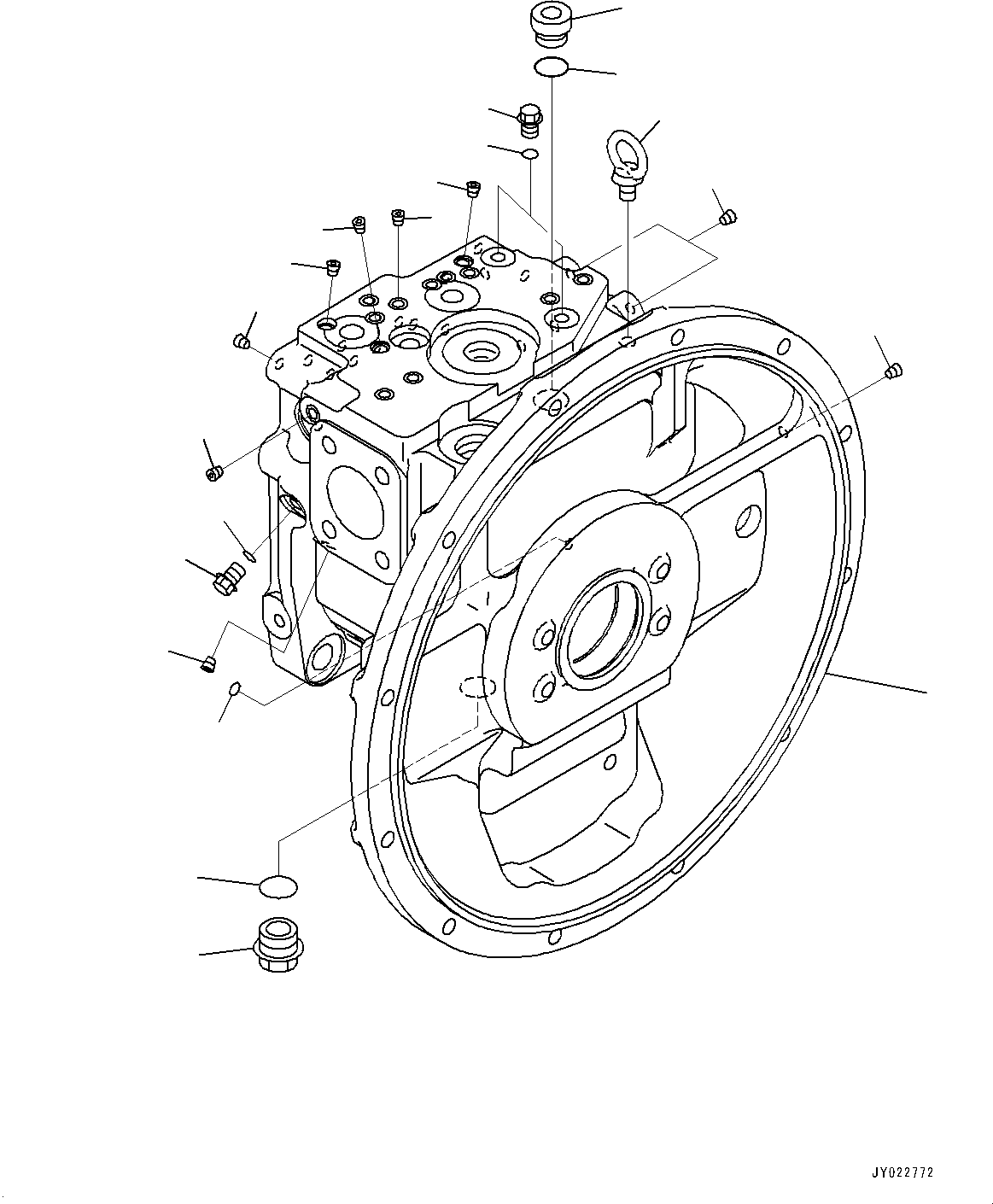 Excavators Komatsu / HB215LC-1M0 S/N 10001-UP(0000740C) / Engine Related Parts, Piston Pump (1/11) (#10001-)(B003003 : B0000-012002A)