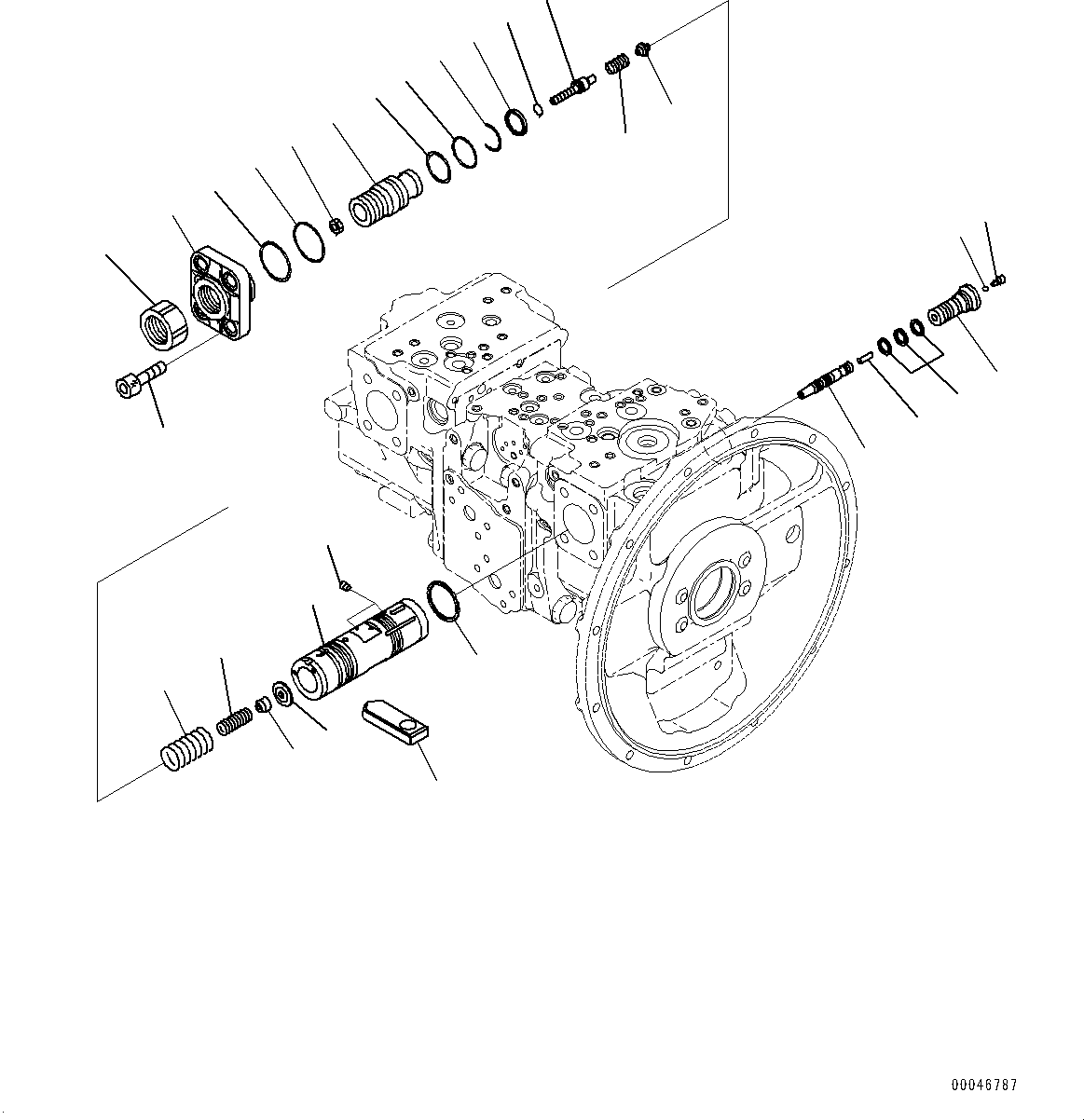 Excavators Komatsu / HB215LC-1M0 S/N 10001-UP(0000740C) / Engine Related Parts, Piston Pump (4/11) (#10001-)(B003006 : B0000-012005)