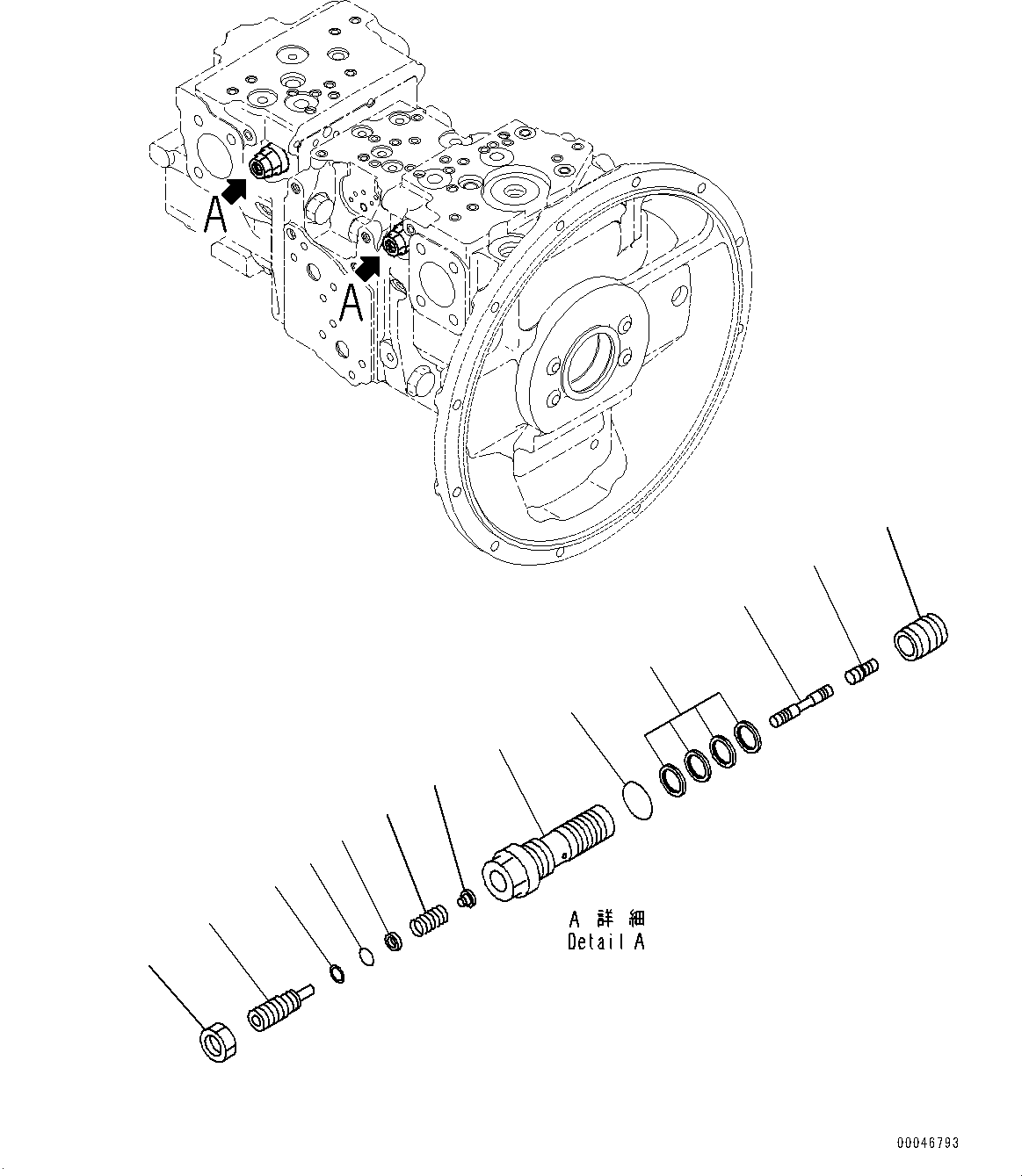 Excavators Komatsu / HB215LC-1M0 S/N 10001-UP(0000740C) / Engine Related Parts, Piston Pump (10/11) (#10001-)(B003012 : B0000-012011)