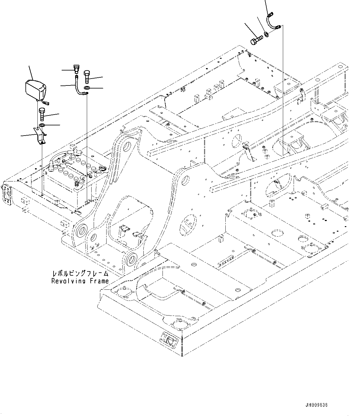 Excavators Komatsu / HB215LC-1M0 S/N 10001-UP(0000740C) / Electric Wiring Harness, Battery Ground Cable and Working Lamp (#10001-)(E004005 : E0200-006004)