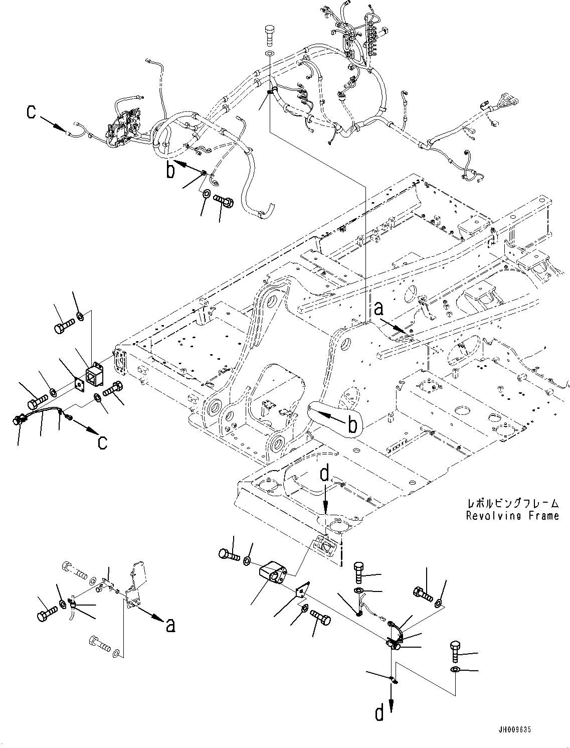 Excavators Komatsu / HB215LC-1M0 S/N 10001-UP(0000740C) / Electric Wiring Harness, Emergency Switch (#10001-)(E004011 : E0200-006009)