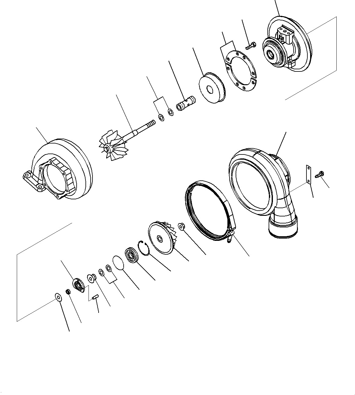 Engines Komatsu / SAA6D140E-5J S/N 535703-UP (For HM400-3M0)(0000749C) / Turbocharger, Inner Parts (#535703-)(A007002 : A1530-001002)
