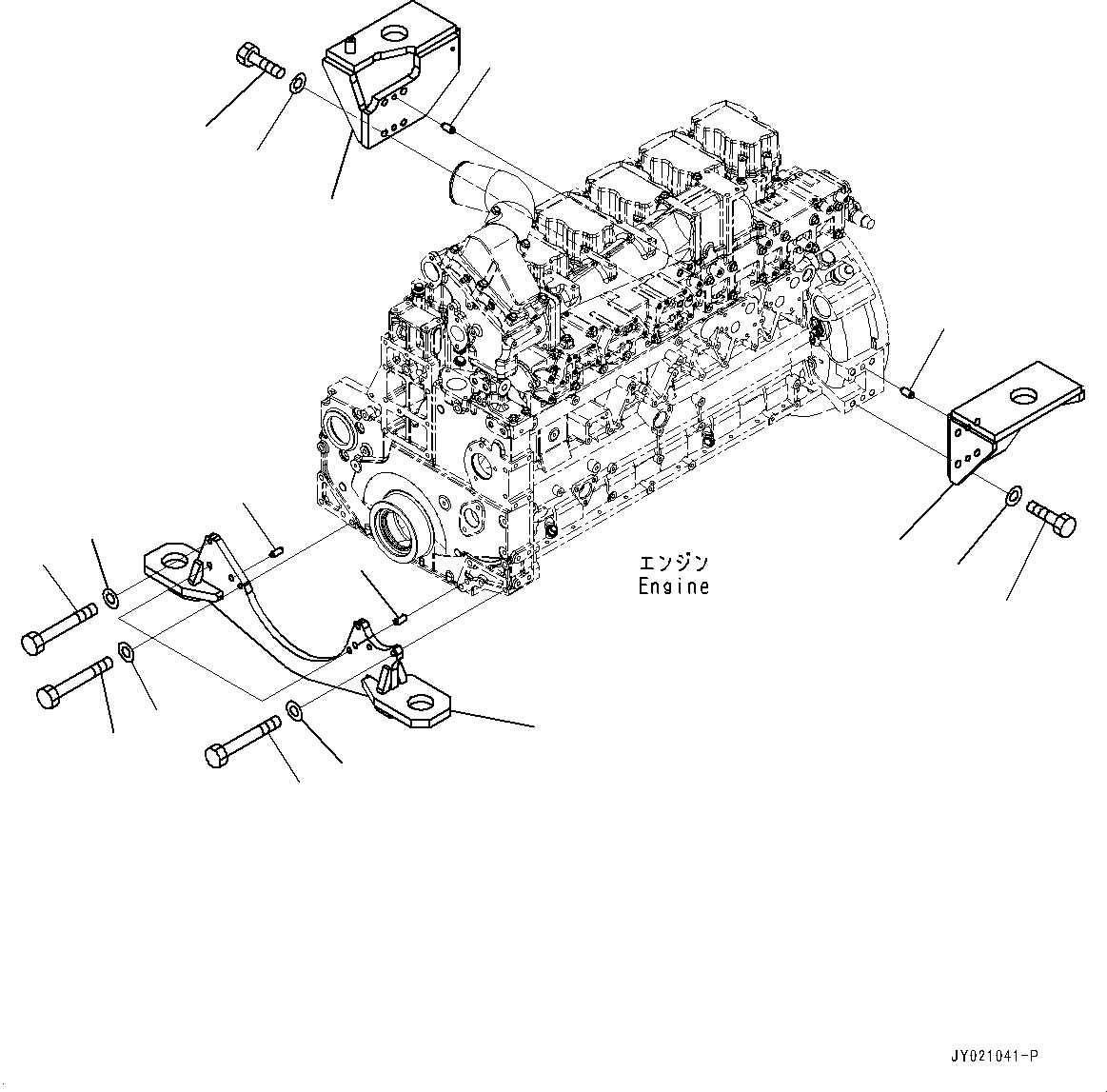 Engines Komatsu / SAA6D140E-5J S/N 535703-UP (For HM400-3M0)(0000749C) / Camshaft Related Parts, Cam Follower (#535703-)(B008001 : A2411-001001)