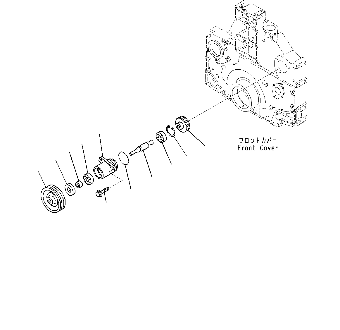 Engines Komatsu / SAA6D140E-5J S/N 535703-UP (For HM400-3M0)(0000749C) / Cam Follower Cover (#535703-)(B009001 : A2060-001001)