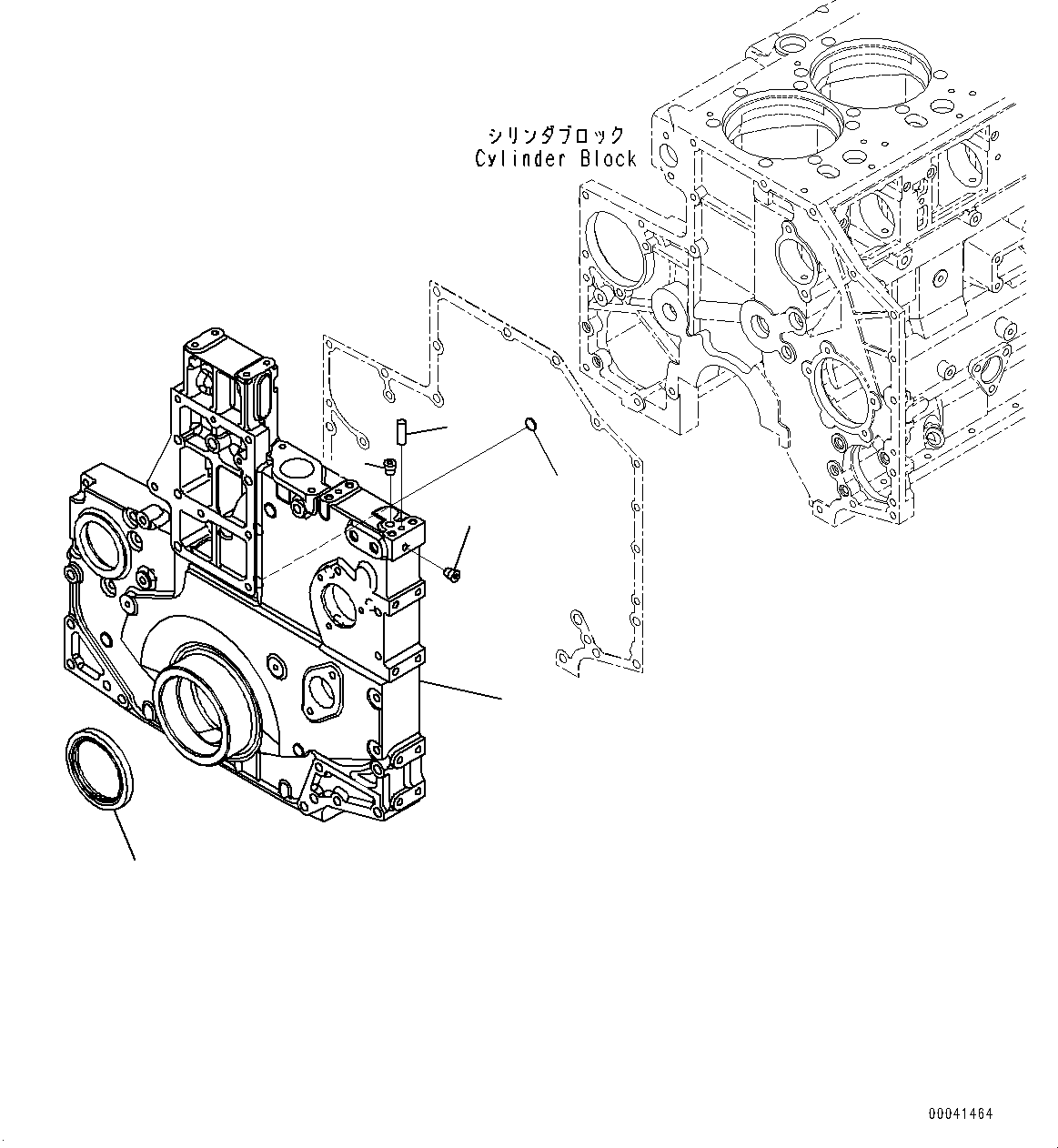 Engines Komatsu / SAA6D140E-5J S/N 535703-UP (For HM400-3M0)(0000749C) / Front Cover Accessory and Breather (#535703-)(B010001 : A2041-001001)