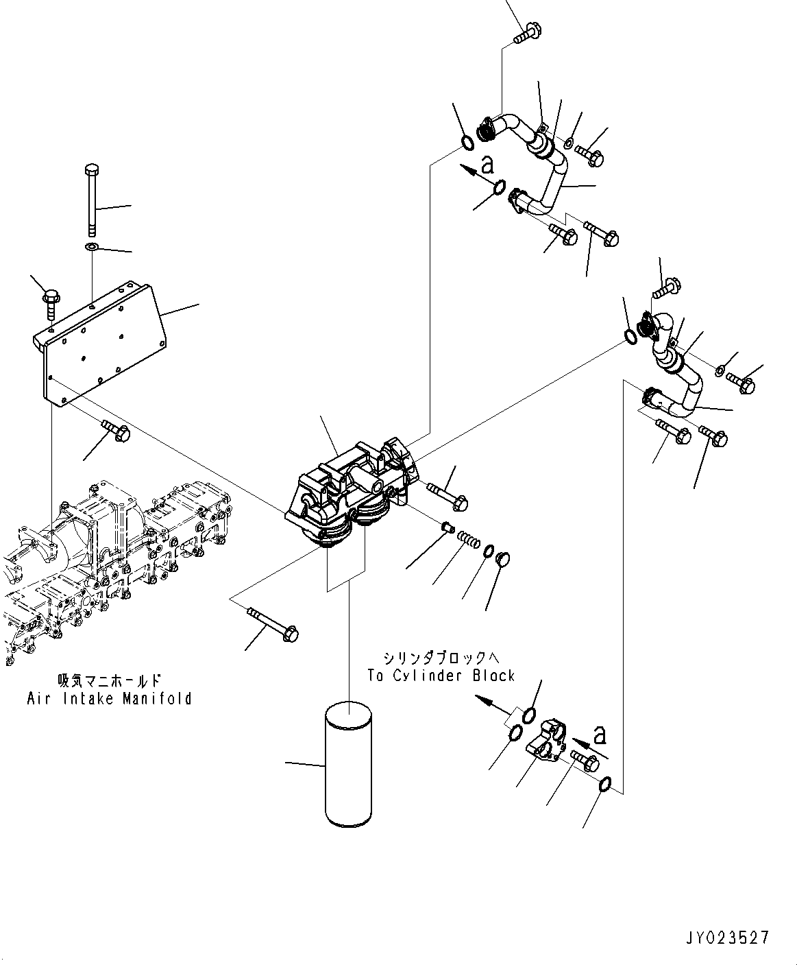 Engines Komatsu / SAA6D140E-5J S/N 535703-UP (For HM400-3M0)(0000749C) / Oil Cooler (#535703-)(C001001 : A3310-001001)