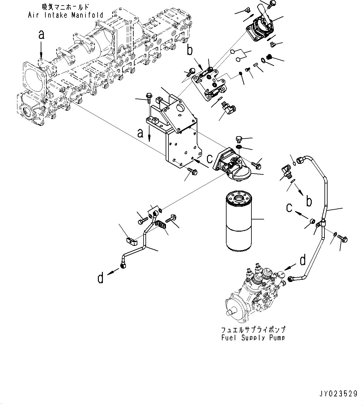 Engines Komatsu / SAA6D140E-5J S/N 535703-UP (For HM400-3M0)(0000749C) / Fuel Filter Cartridge (#536223-)(D005001 : A4119-002001)