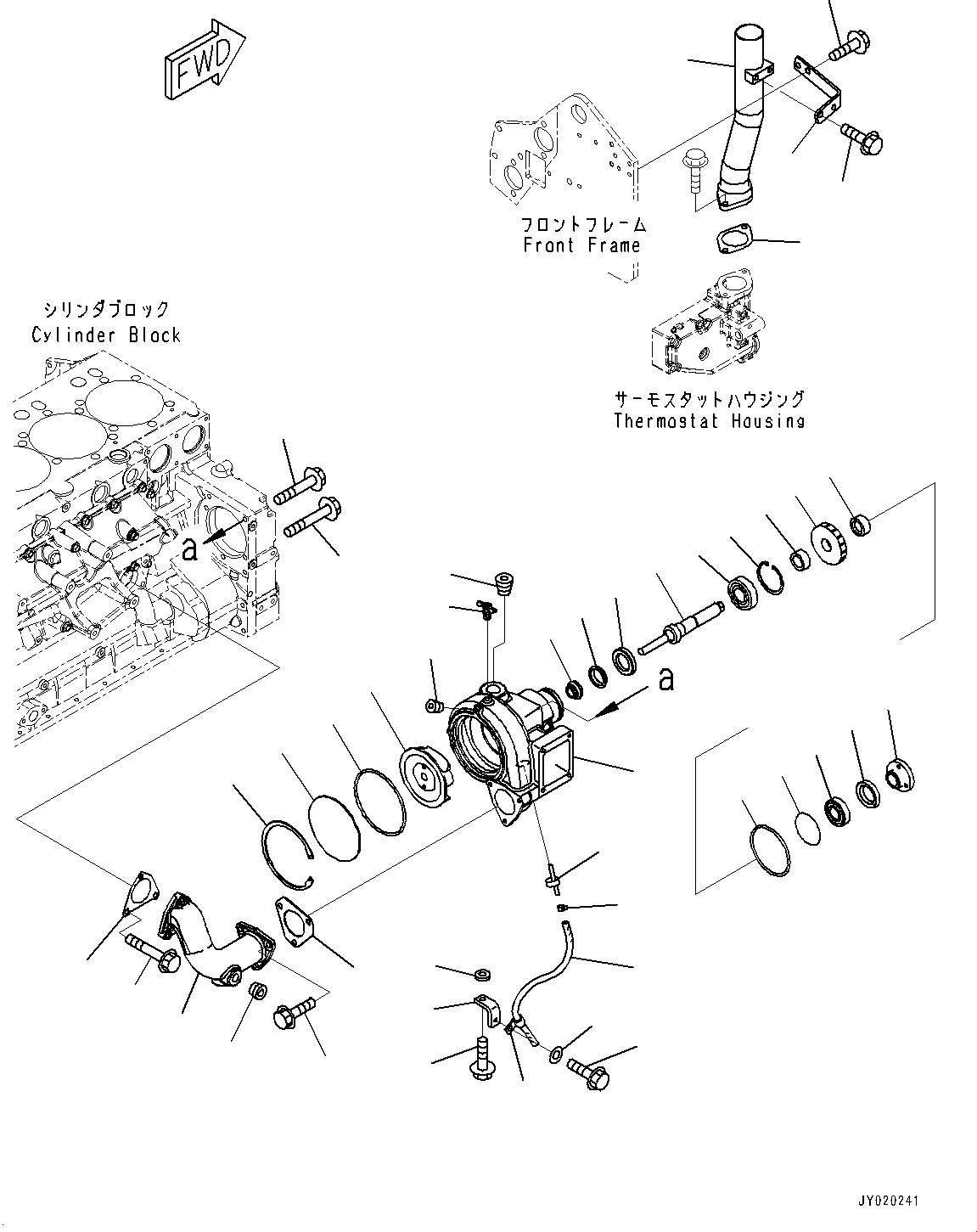 Engines Komatsu / SAA6D140E-5J S/N 535703-UP (For HM400-3M0)(0000749C) / Water Pump, Water Pump (#538730-)(E001004 : A5010-001002B)