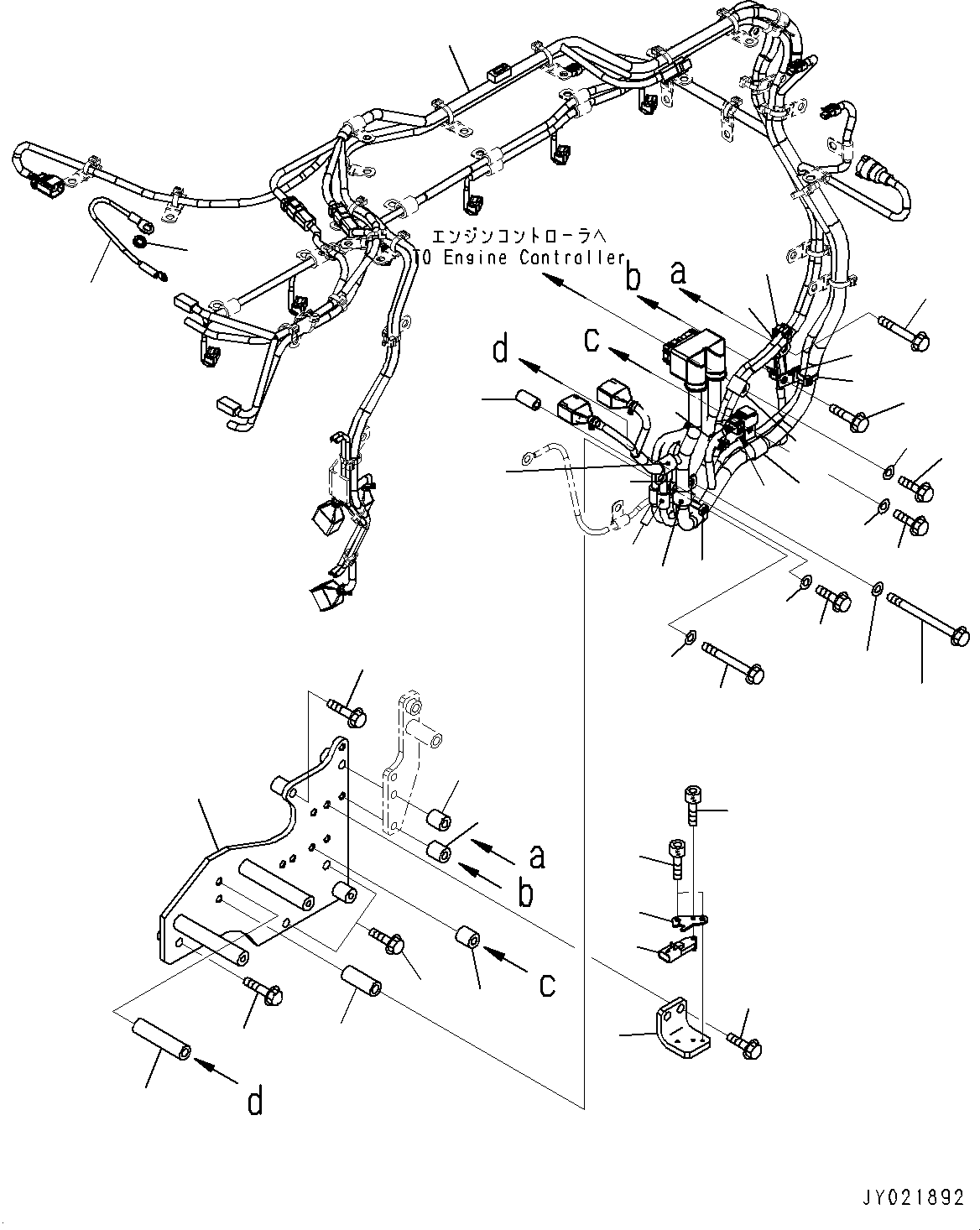 Engines Komatsu / SAA6D140E-5J S/N 535703-UP (For HM400-3M0)(0000749C) / Wiring Harness, (1/4) (#535703-)(F006001 : A6810-004001)
