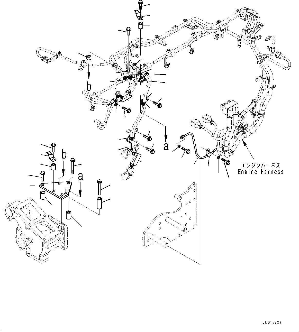 Engines Komatsu / SAA6D140E-5J S/N 535703-UP (For HM400-3M0)(0000749C) / Wiring Harness, (4/4) (#535703-)(F006004 : A6810-004004)