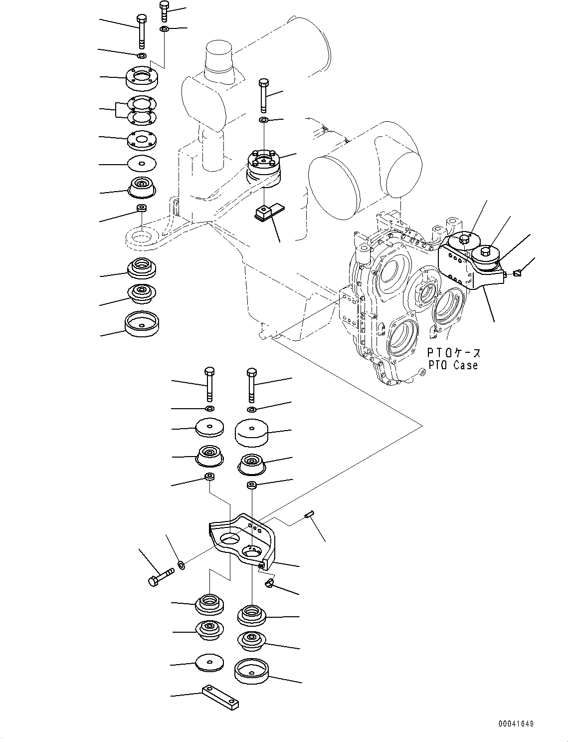 Excavators Komatsu / PC800SE-8R1 S/N 70001-UP(0000751C) / Engine Mounting, Bracket and Cushion (#70001-)(B001001 : B0100-001001)