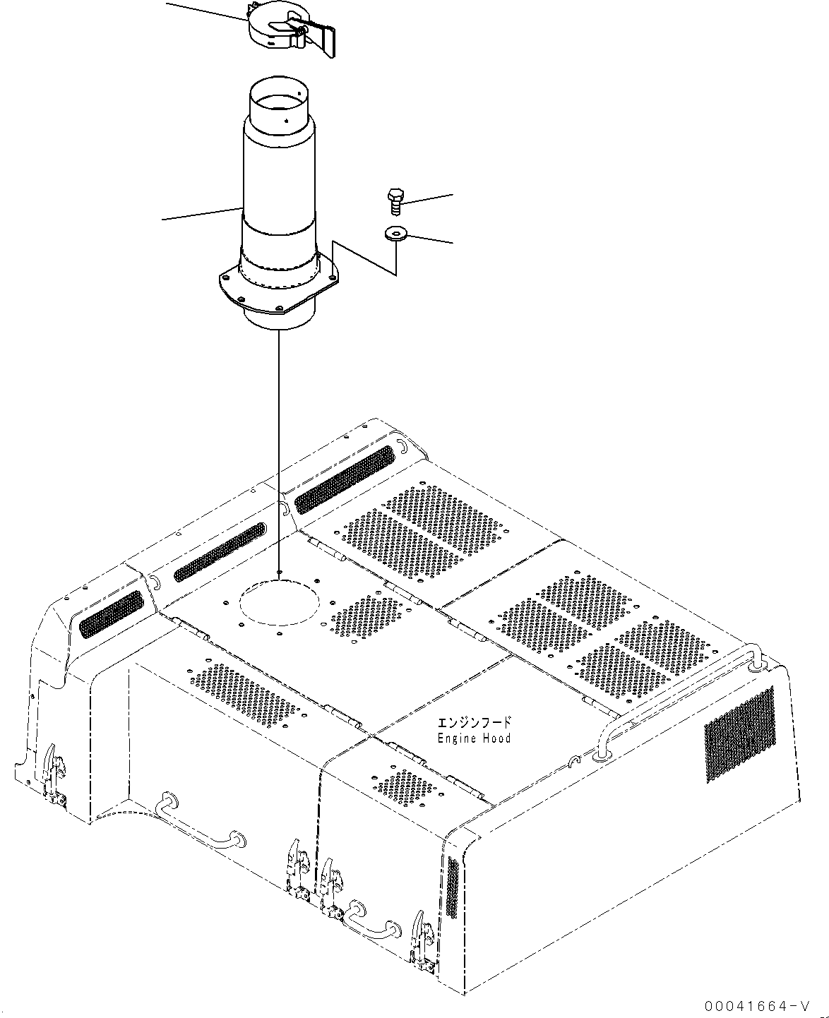 Excavators Komatsu / PC800SE-8R1 S/N 70001-UP(0000751C) / Exhaust Pipe (#70001-)(B003001 : B0300-002001)