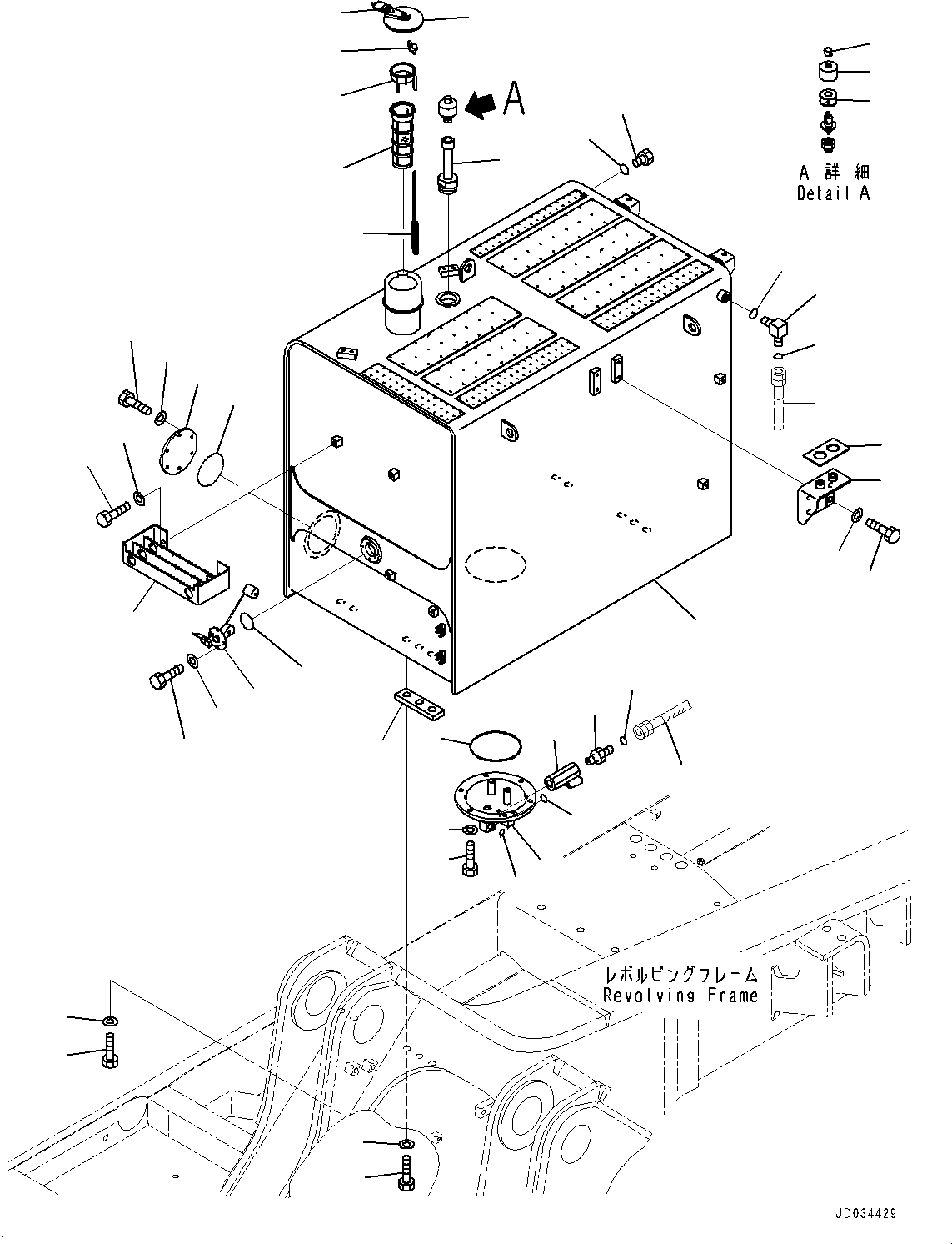 Excavators Komatsu / PC800SE-8R1 S/N 70001-UP(0000751C) / Fuel Tank (#70001-)(D002001 : D0100-002001)