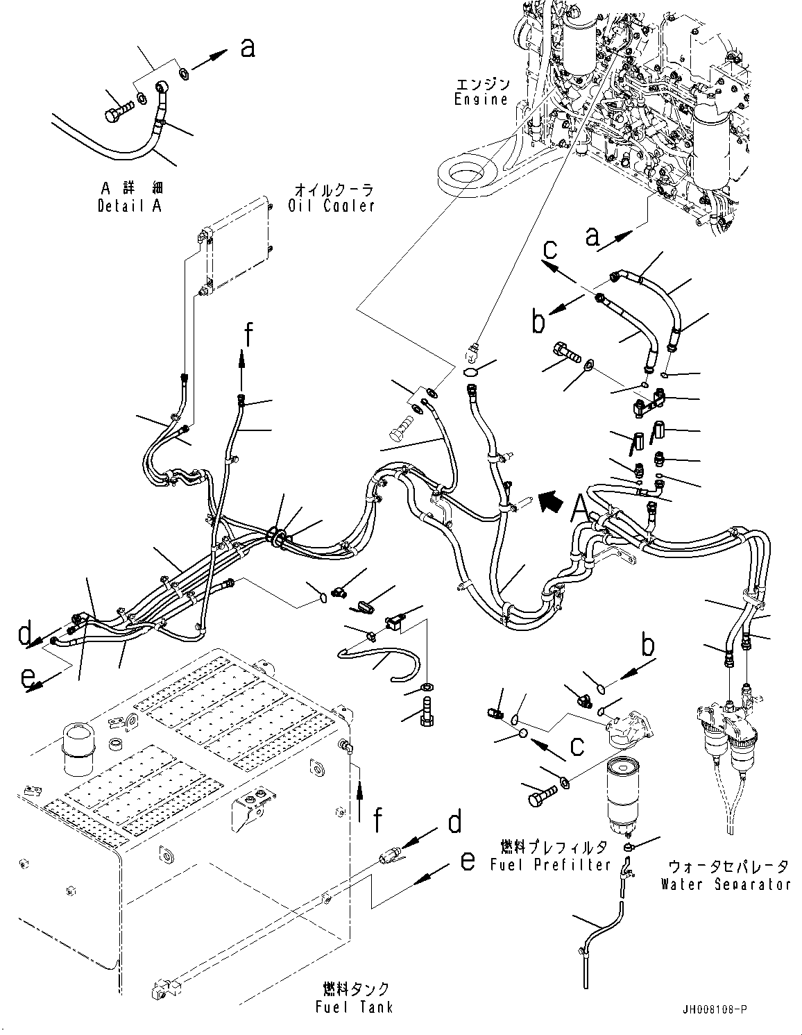 Excavators Komatsu / PC800SE-8R1 S/N 70001-UP(0000751C) / Fuel Piping, Filter Piping (#70001-)(D003002 : D0200-005002)