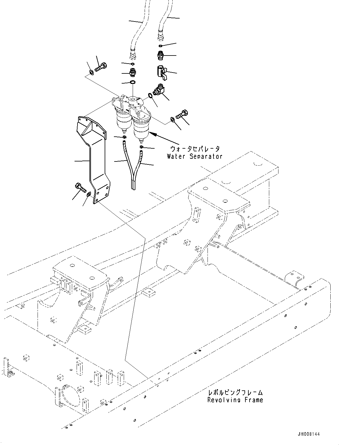 Excavators Komatsu / PC800SE-8R1 S/N 70001-UP(0000751C) / Fuel Piping, Water Separator Inner Parts (#70001-)(D003004 : D0200-005004)
